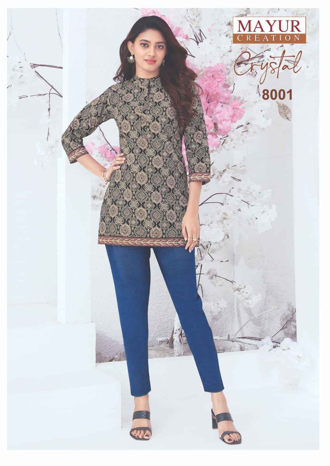 Mayur Creation Crystal Vol-8 Poplin Cotton Tunic Top (12 pcs Catalogue)