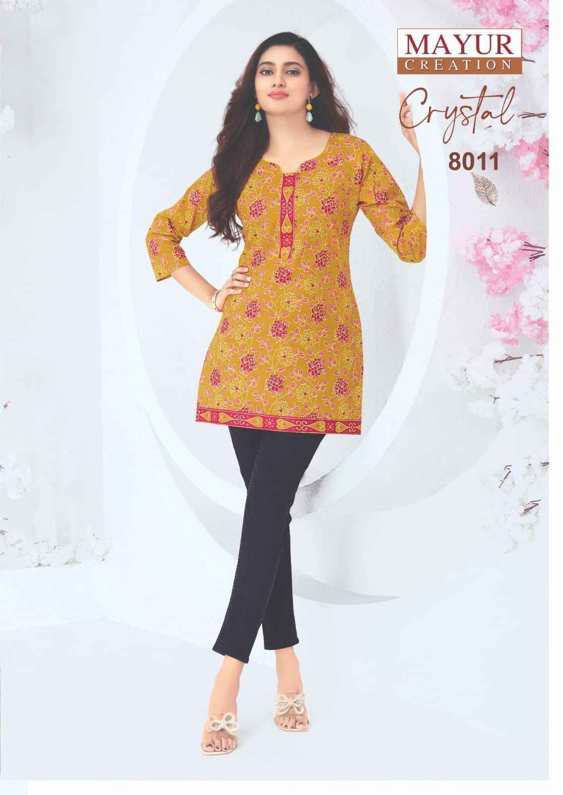 Mayur Creation Crystal Vol-8 Poplin Cotton Tunic Top (12 pcs Catalogue)