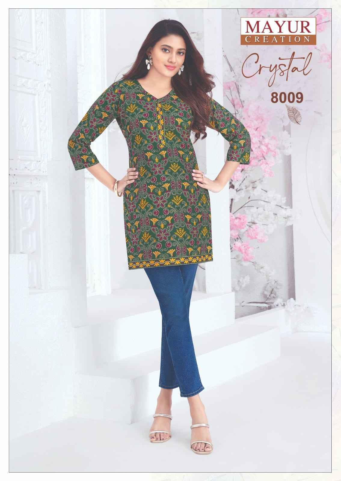 Mayur Creation Crystal Vol-8 Poplin Cotton Tunic Top (12 pcs Catalogue)