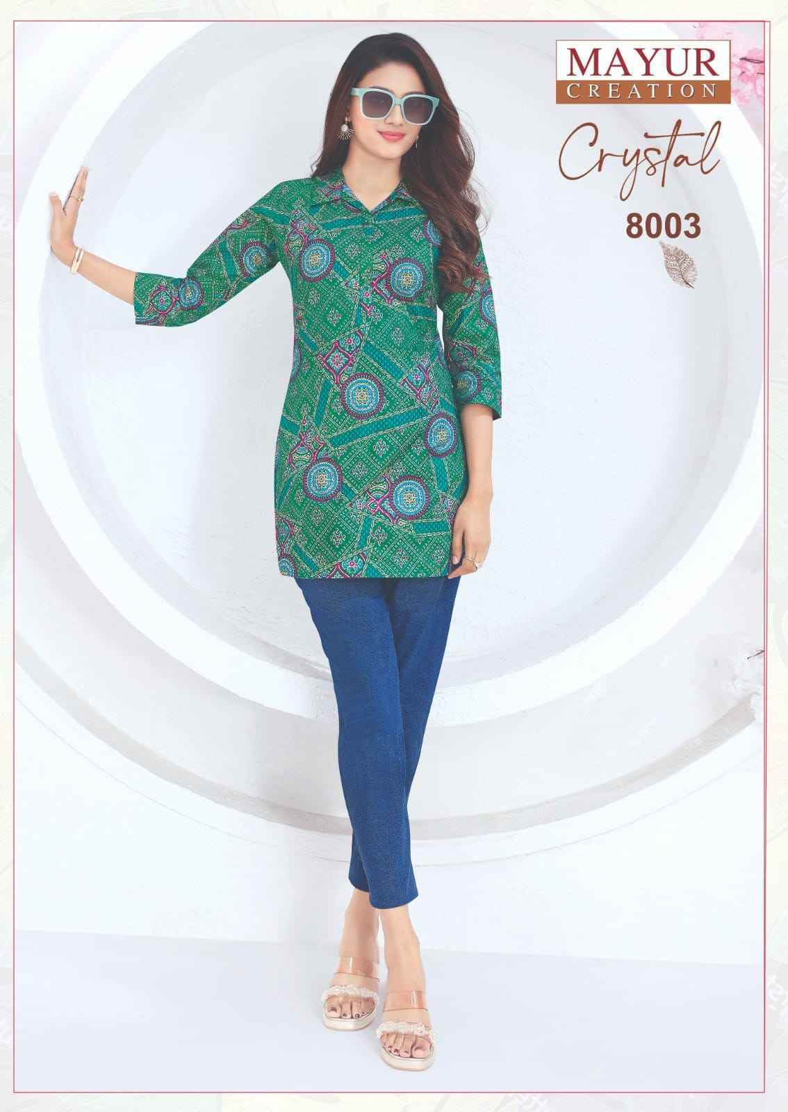 Mayur Creation Crystal Vol-8 Poplin Cotton Tunic Top (12 pcs Catalogue)
