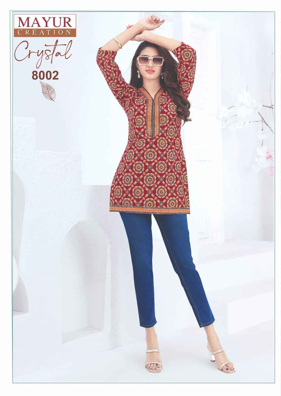 Mayur Creation Crystal Vol-8 Poplin Cotton Tunic Top (12 pcs Catalogue)