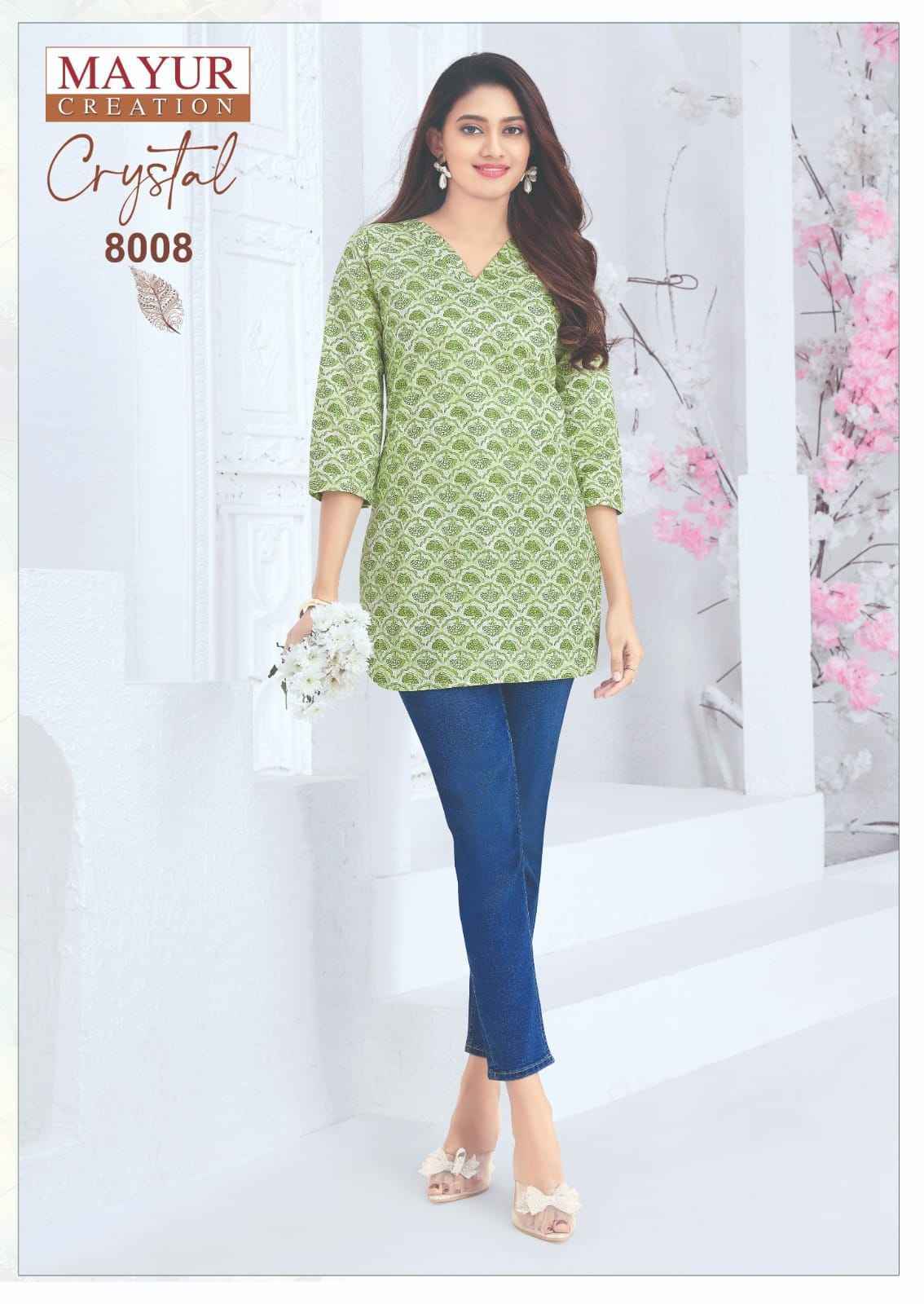 Mayur Creation Crystal Vol-8 Poplin Cotton Tunic Top (12 pcs Catalogue)