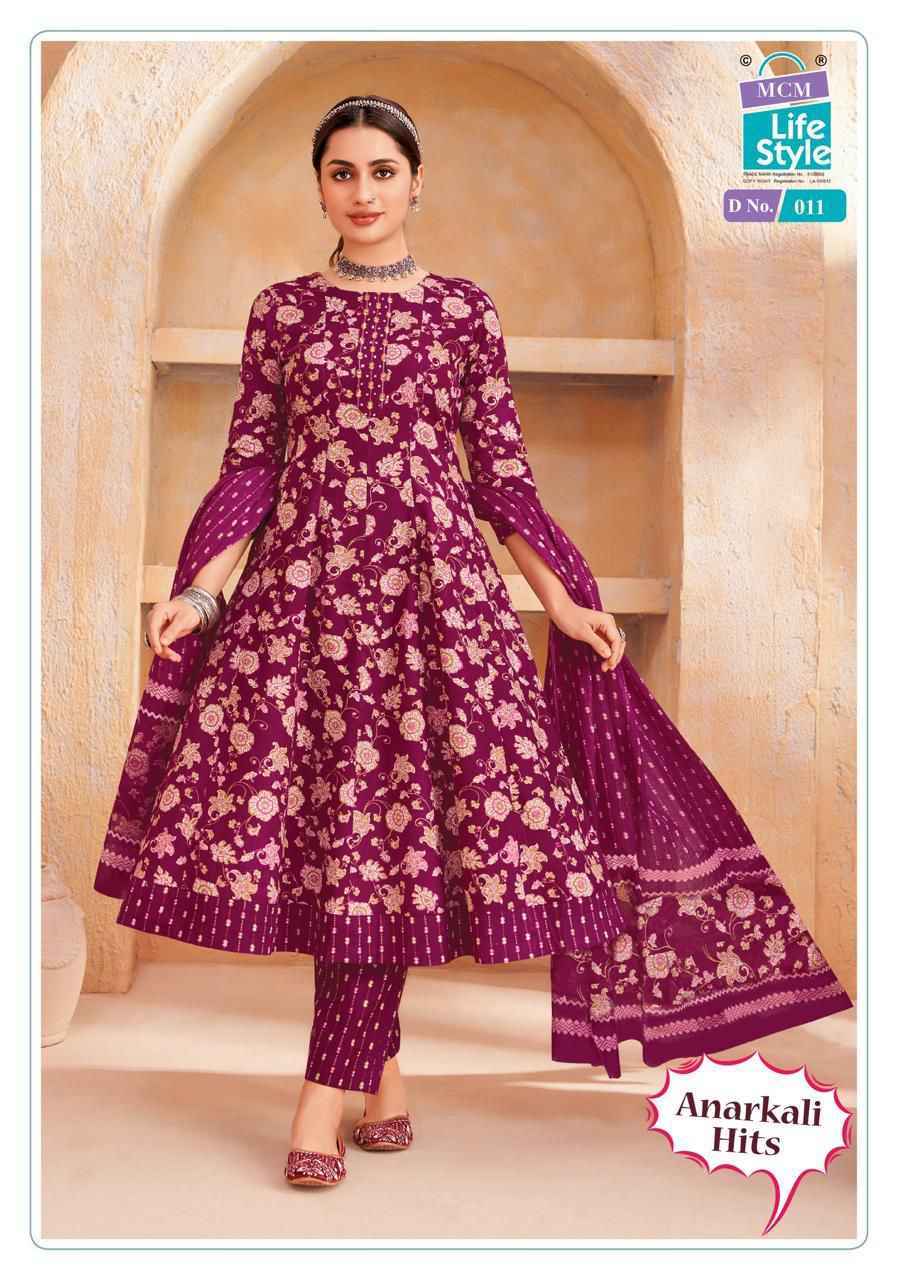 MCM Lifestyle Anarkali Hits Cotton Readymade Suit (10 pcs Catalogue)