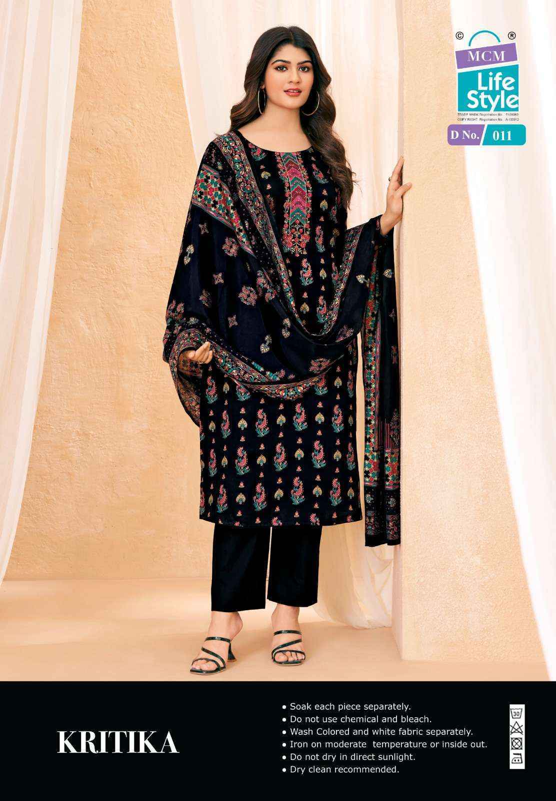 MCM Lifestyle Kritika Jam Satin Dress Material (8 pcs Catalogue)