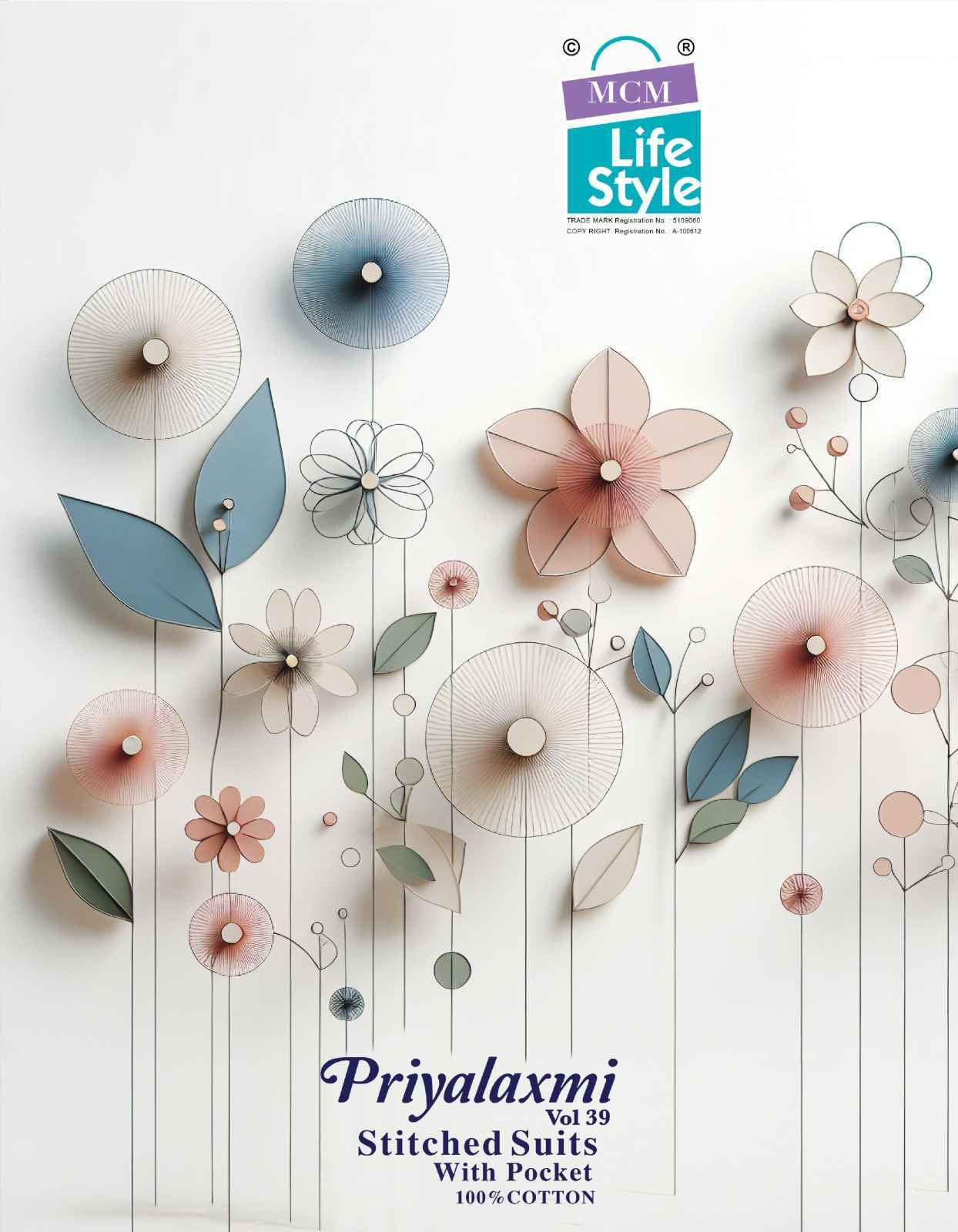 MCM Lifestyle Priyalaxmi Vol-39 Cotton Dress Material (20 pcs Catalogue)