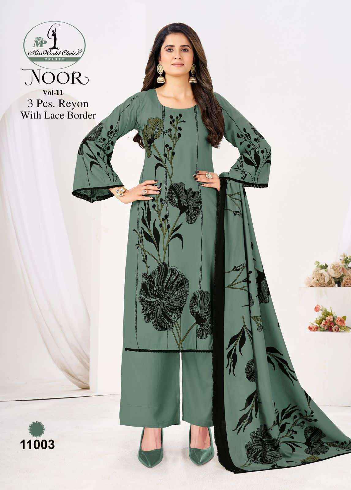 Miss World Choice Noor Vol-11 Rayon Dress Material (5 pcs Catalogue)