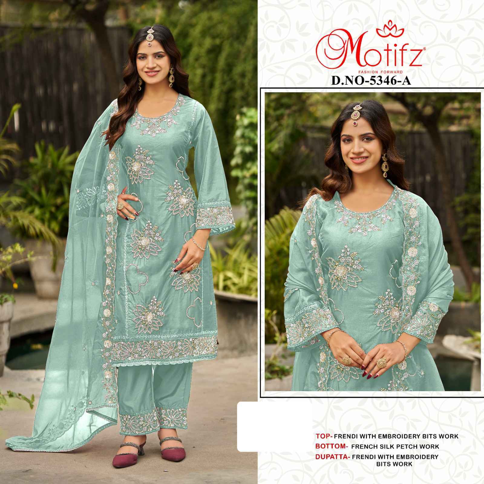 Motifz D No-5346 Fendi Dress Material (4 pcs Catalogue)