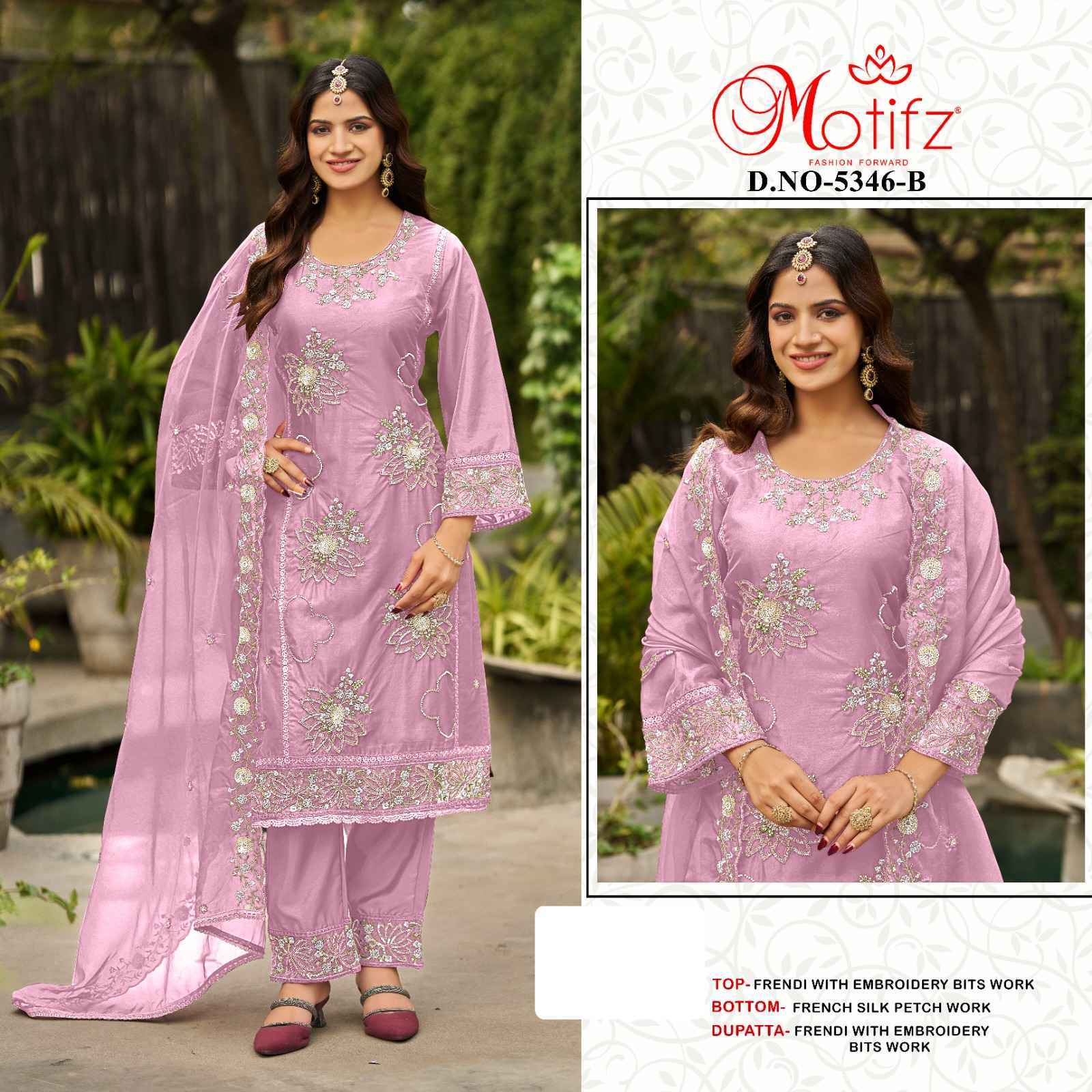 Motifz D No-5346 Fendi Dress Material (4 pcs Catalogue)