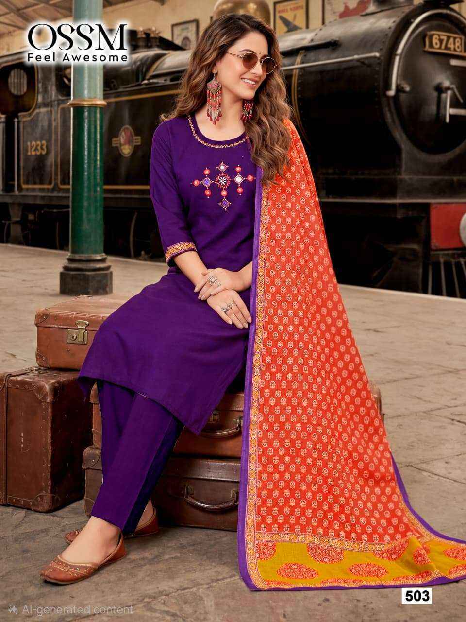 Ossm Malhar Vol-5 Cotton Readymade Suit (4 pcs Catalogue)
