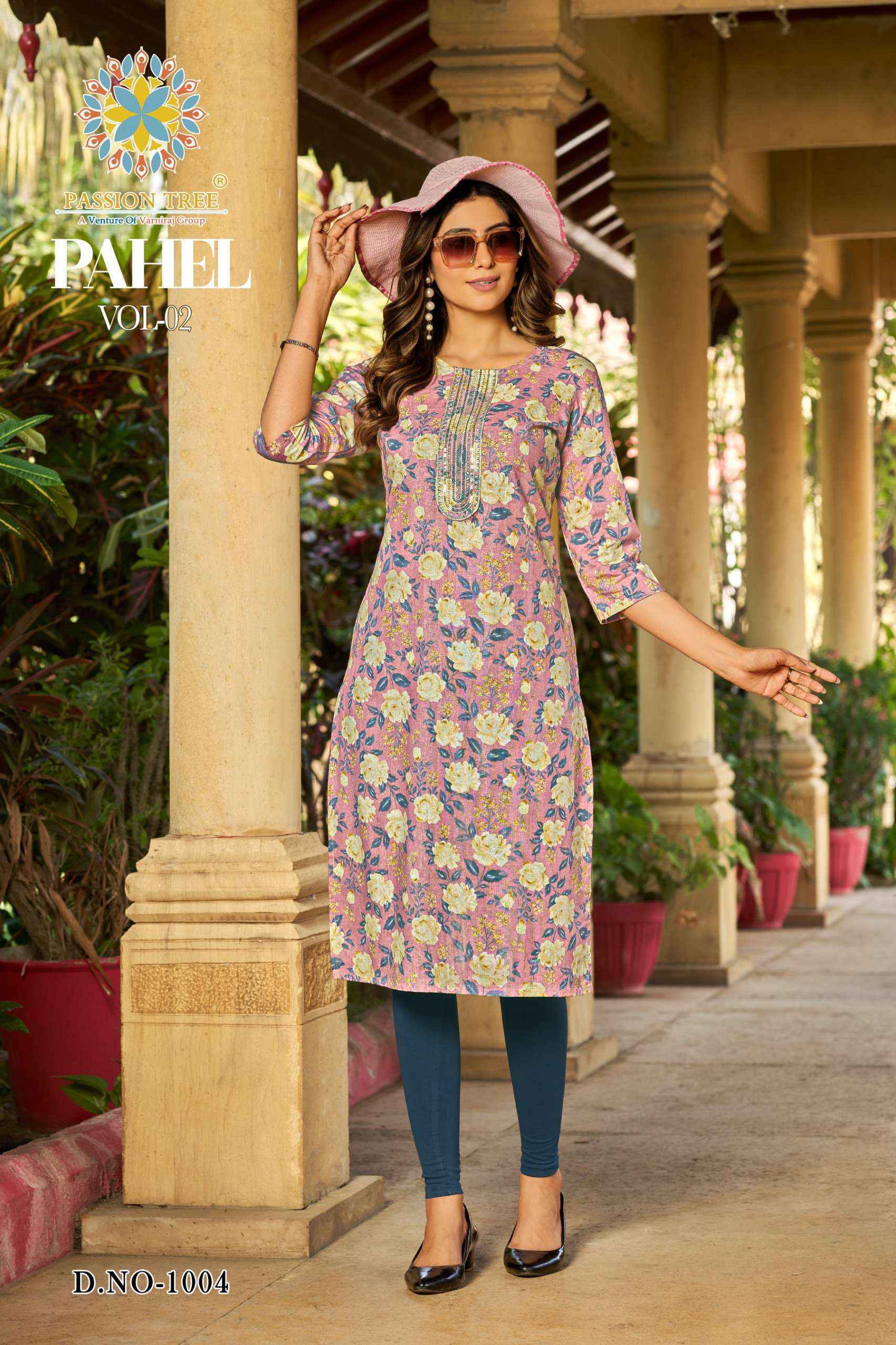 Passion Tree Pahel Vol-2 Cotton Kurti (10 pcs Catalogue)