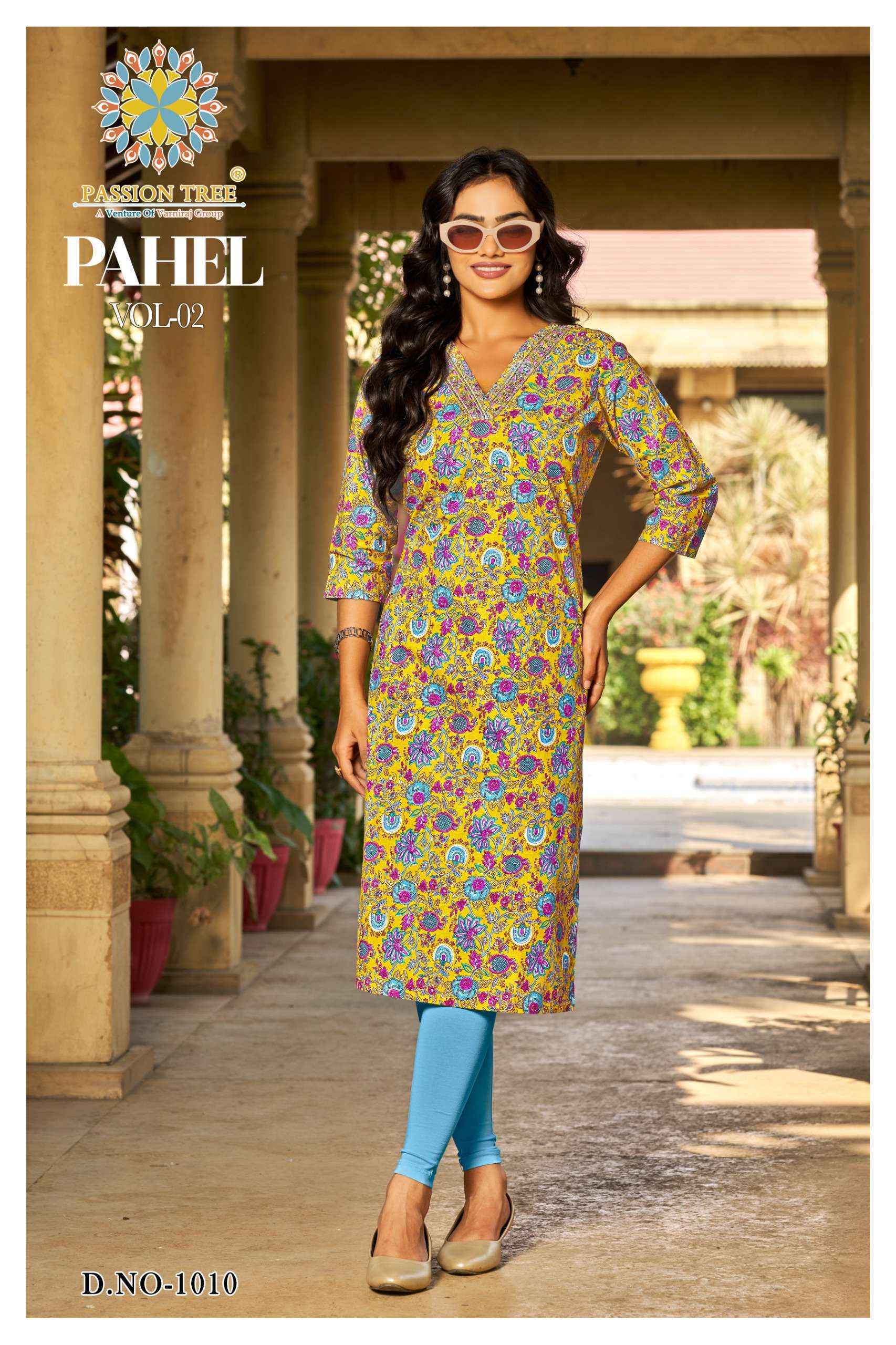 Passion Tree Pahel Vol-2 Cotton Kurti (10 pcs Catalogue)