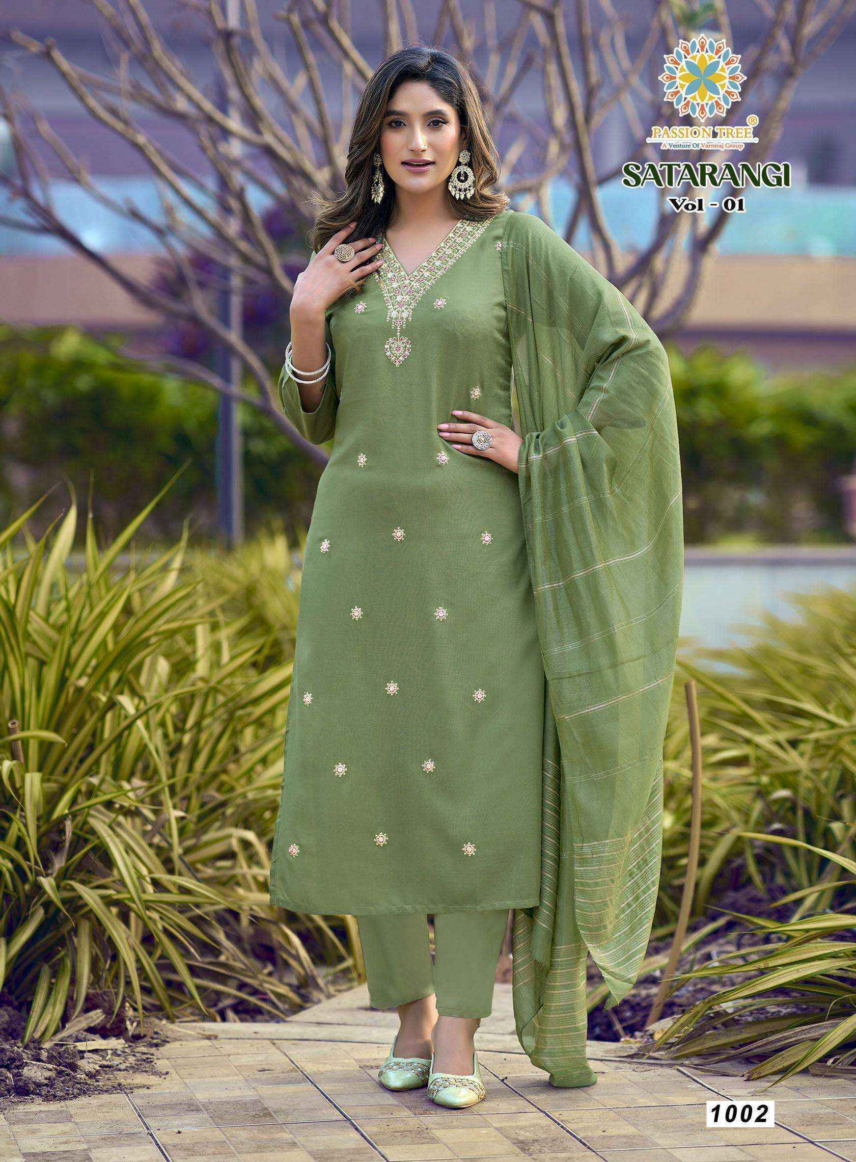 Passion Tree Satarangi Vol-1 Rayon Readymade Suit (9 pcs Catalogue)