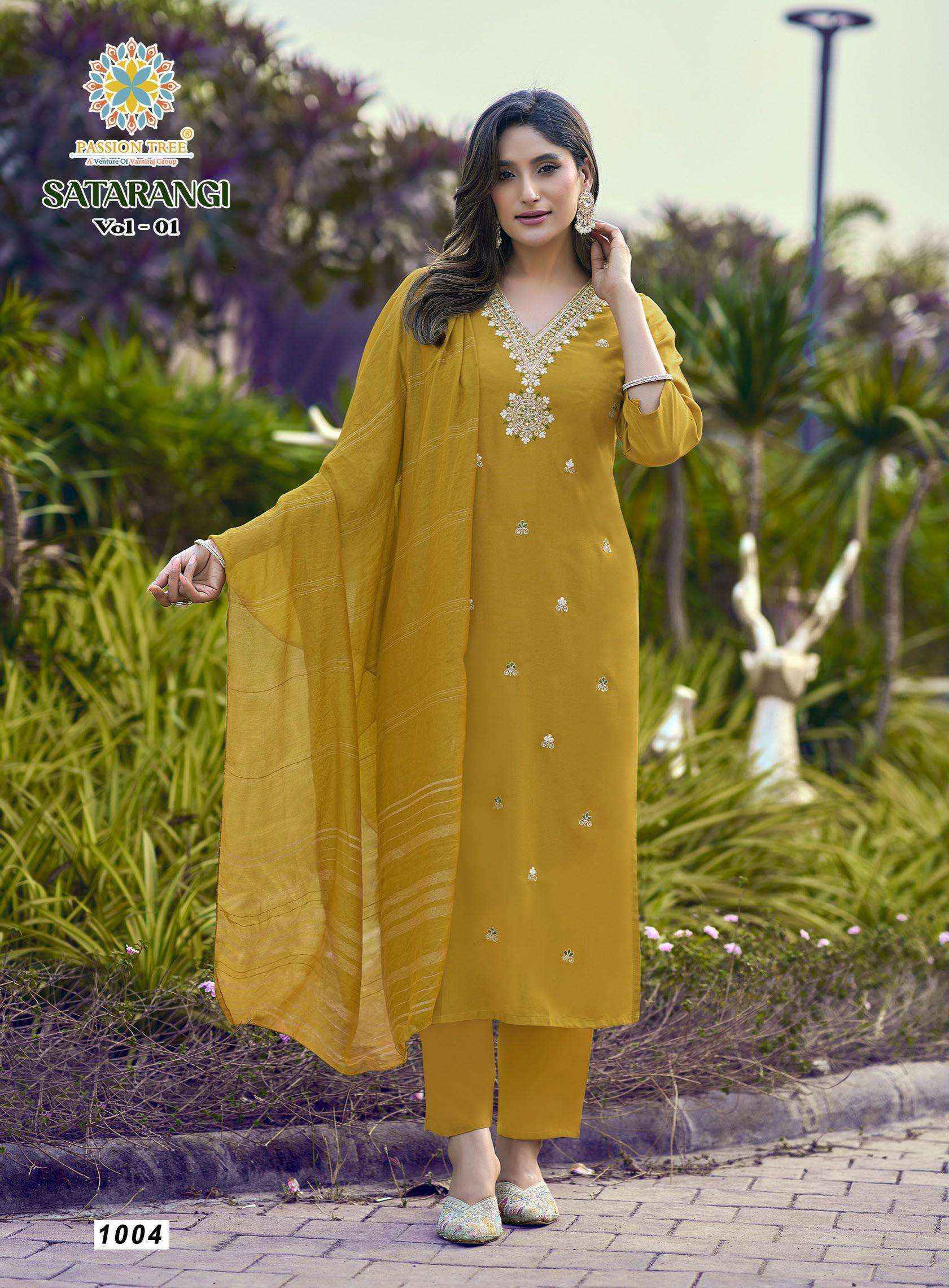 Passion Tree Satarangi Vol-1 Rayon Readymade Suit (9 pcs Catalogue)