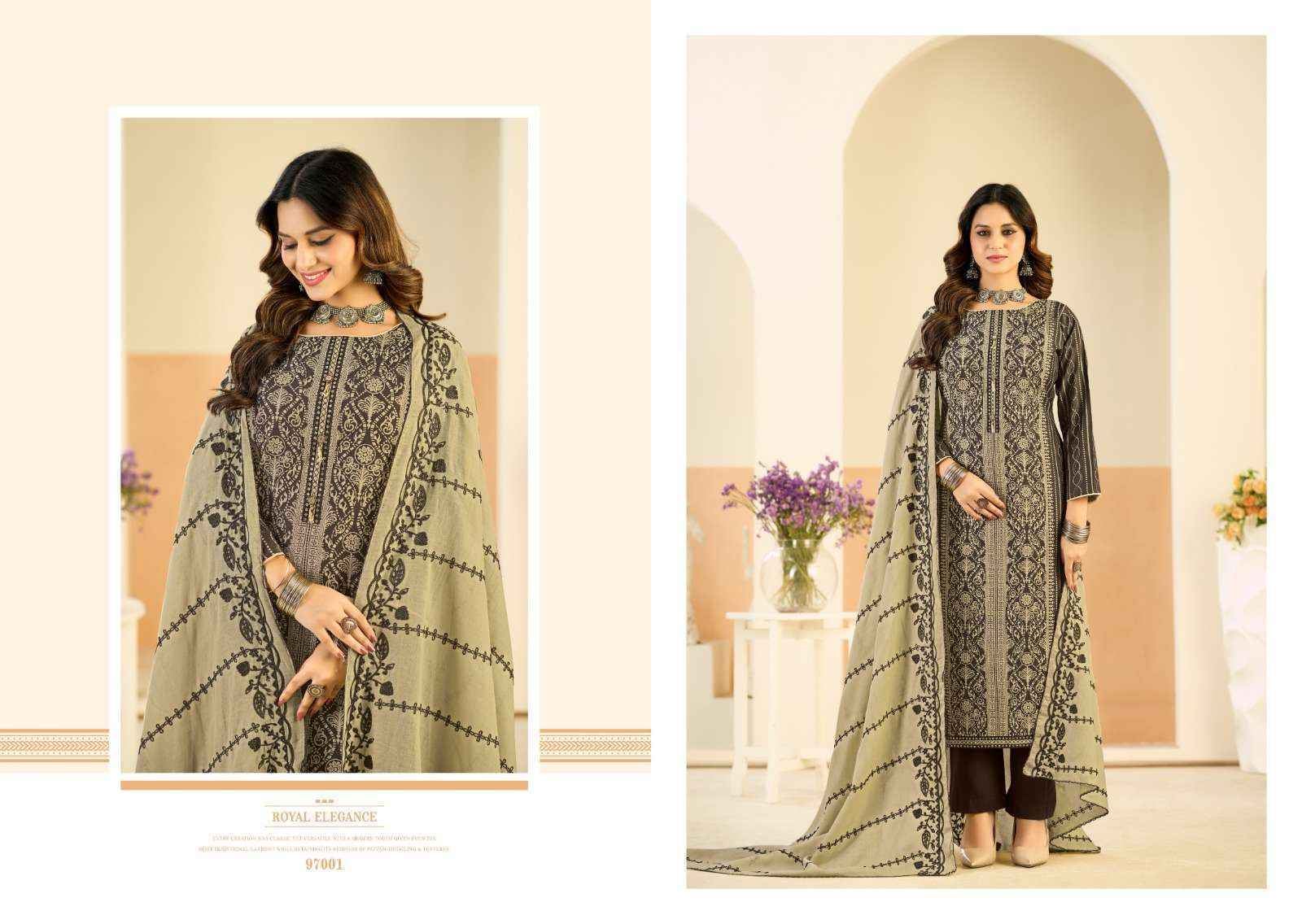 Radhika Fashion Azara Black Berry Vol-18 Viscose Dress Material (4 pcs Catalogue)