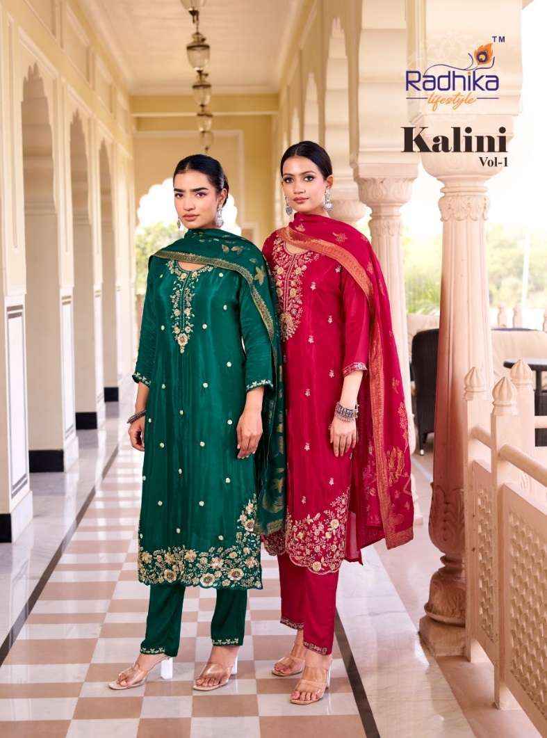 Radhika Lifestyle Kalini Vol-1 Silk Readymade Suit (6 pcs Catalogue)