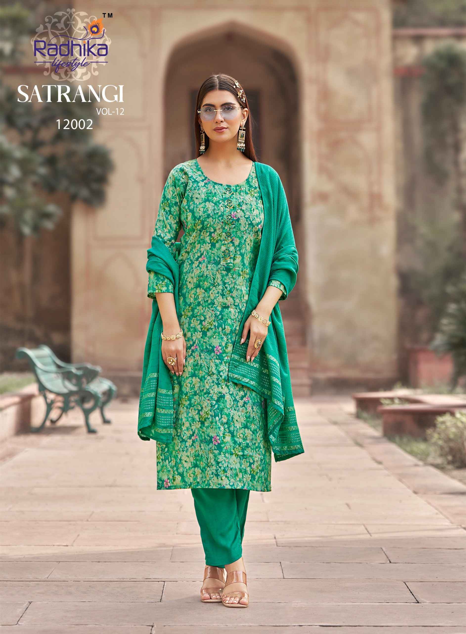 Radhika Lifestyle Satrangi Vol-12 Roman Readymade Suit (6 pcs Catalogue)