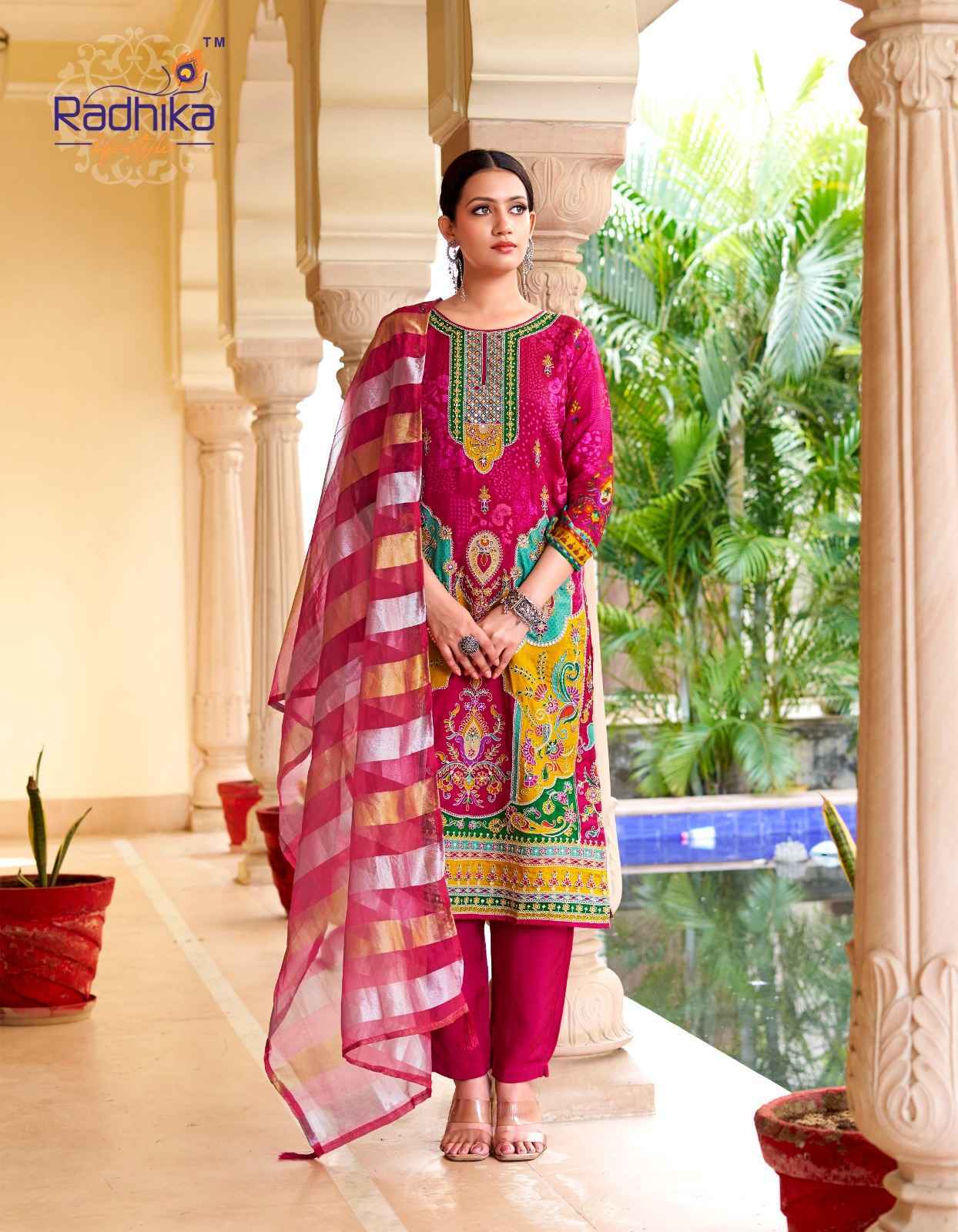 Radhika Lifestyle Ziana Dola Silk Readymade Suit (6 pcs Catalogue)