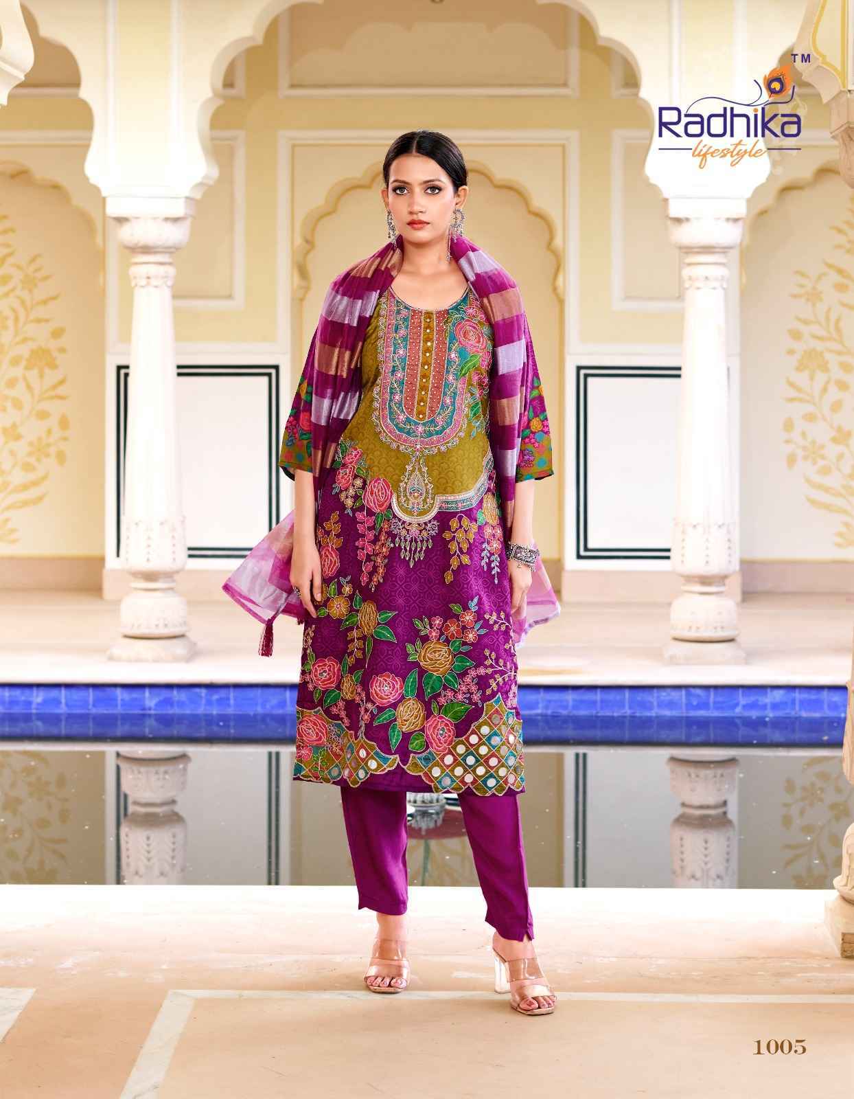 Radhika Lifestyle Ziana Dola Silk Readymade Suit (6 pcs Catalogue)
