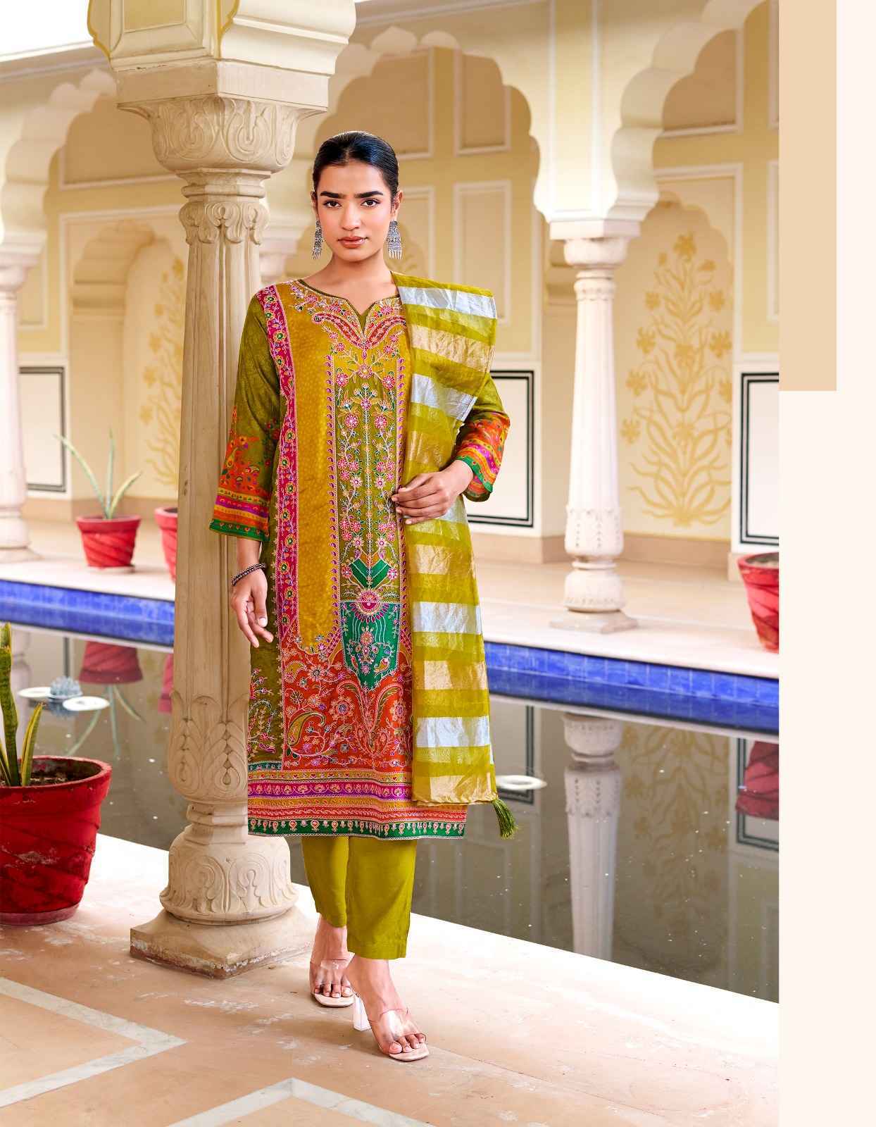 Radhika Lifestyle Ziana Dola Silk Readymade Suit (6 pcs Catalogue)