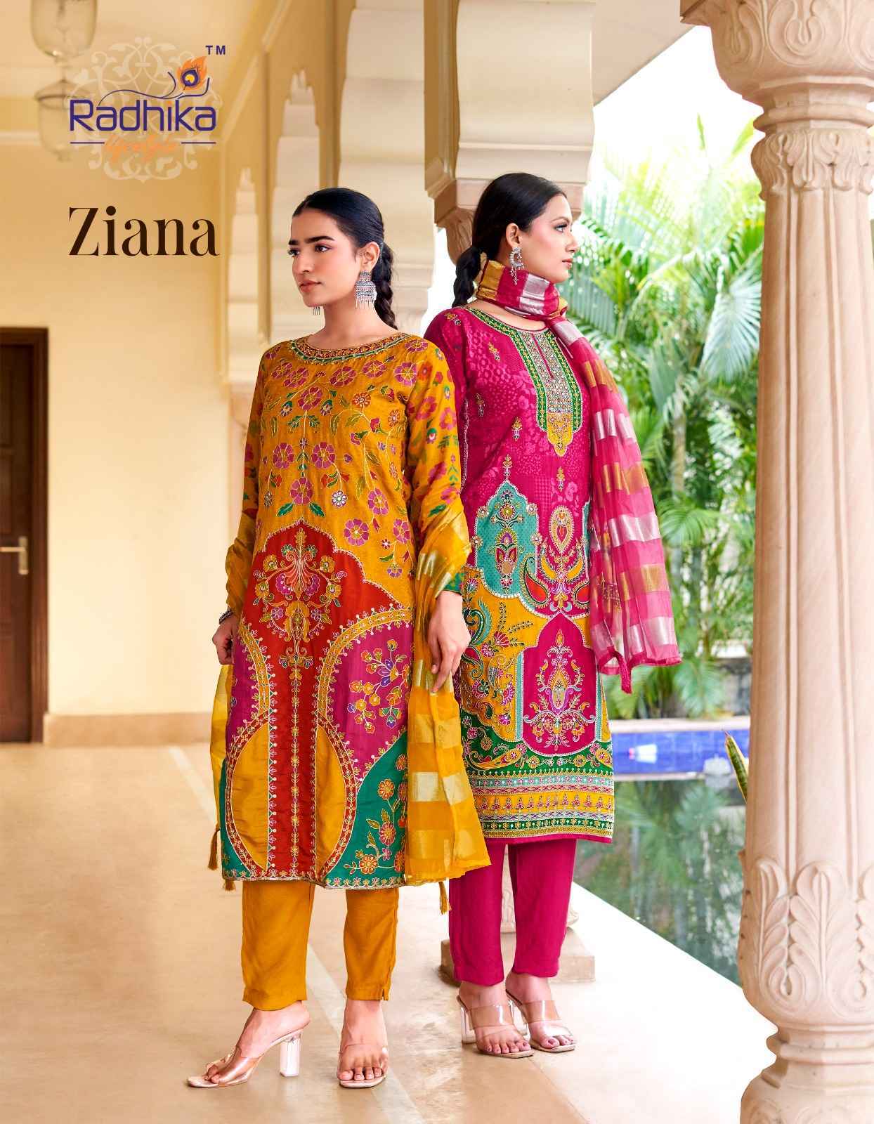 Radhika Lifestyle Ziana Dola Silk Readymade Suit (6 pcs Catalogue)
