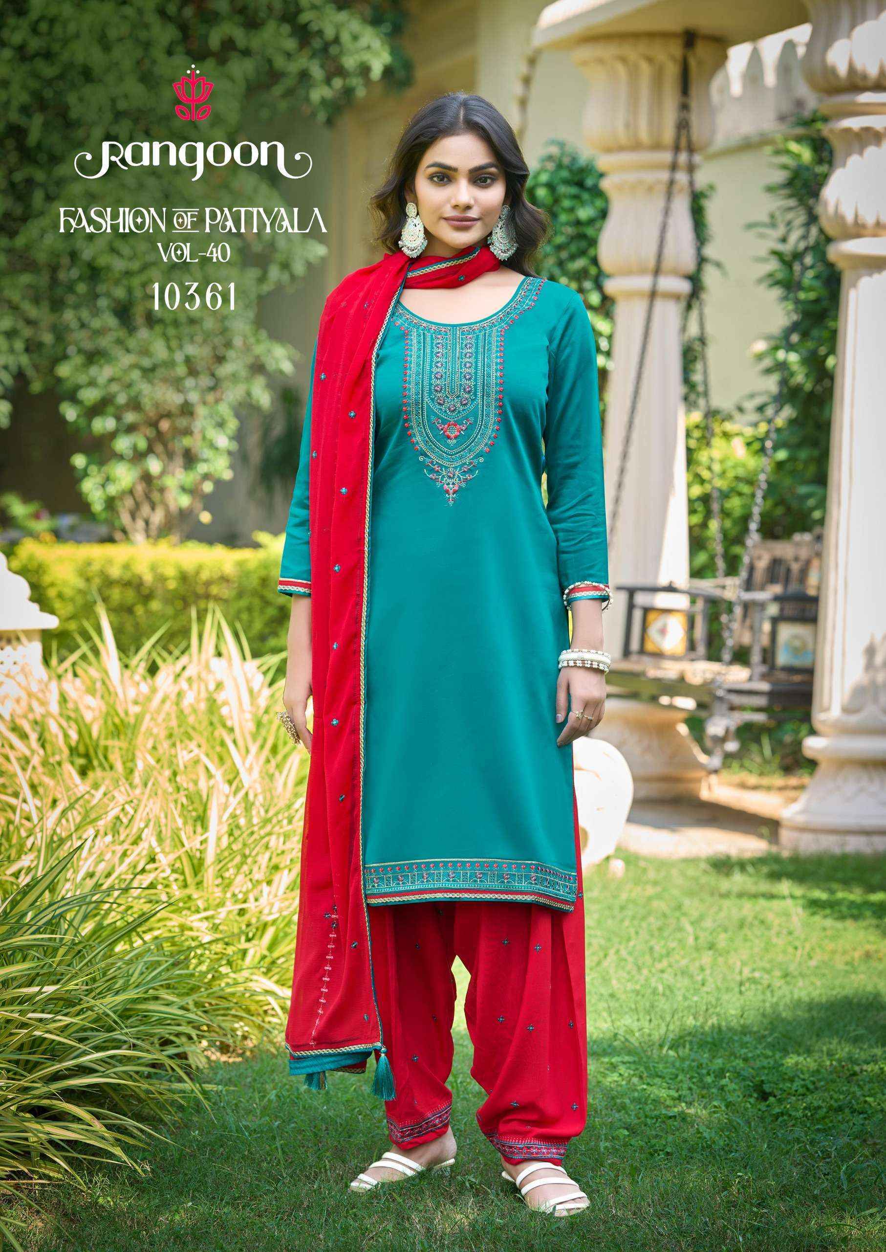 Rangoon Fashion Of Patiyala Vol-40 Jam Silk Readymade Suit (6 pcs Catalogue)