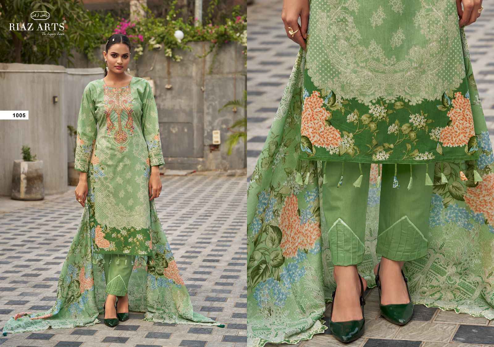 Riaz Arts Karigiri E Saeed Edition-2 Cotton Camric Lawn Dress Material (6 pcs Catalogue)