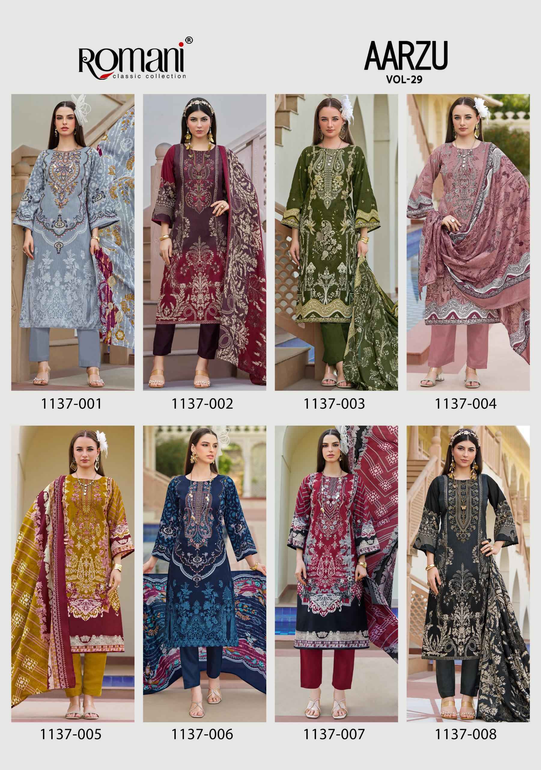 Romani Aarzu Vol-29 Cotton Dress Material (8 pcs Catalogue)