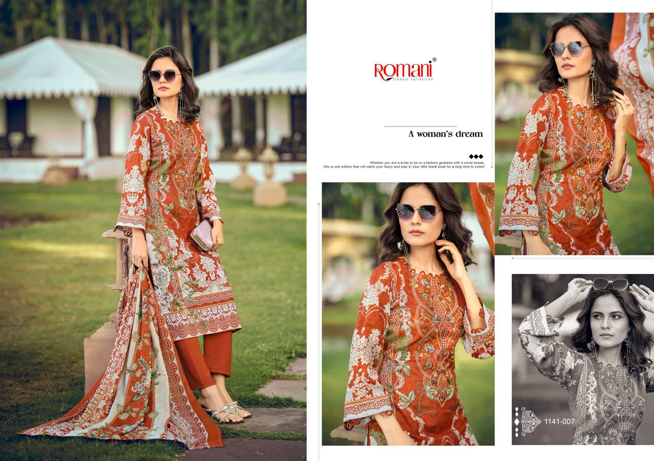 Romani Needle Wonder Vol-10 Cotton Dress Material (8 pcs Catalogue)