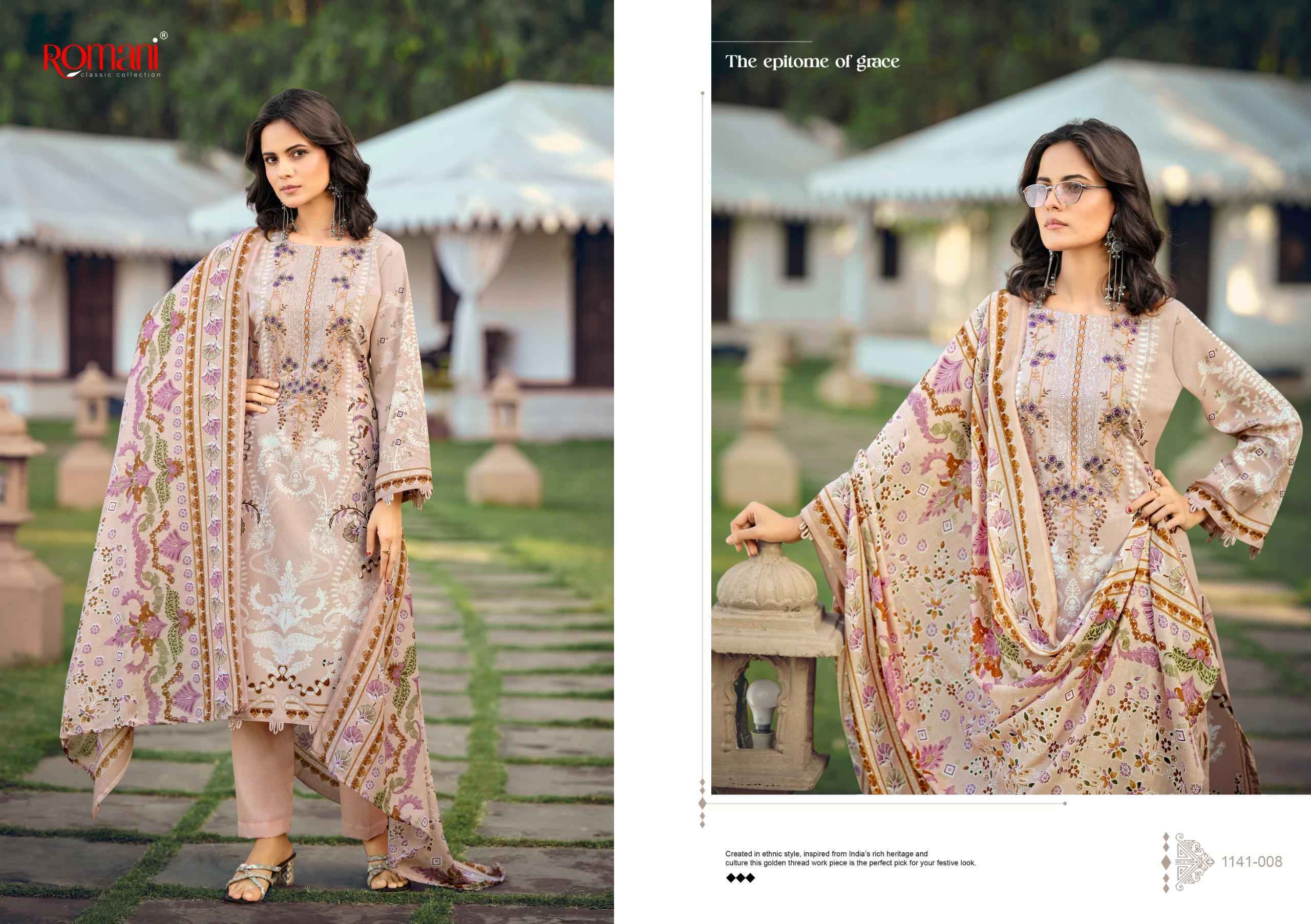 Romani Needle Wonder Vol-10 Cotton Dress Material (8 pcs Catalogue)