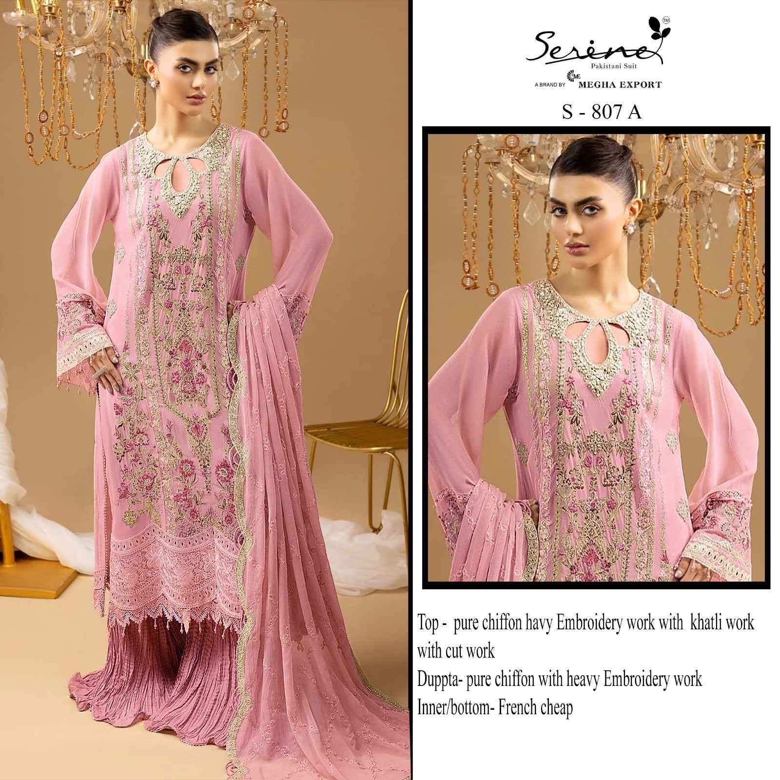 Serine D No S-807 Chiffon Dress Material (4 pcs Catalogue)