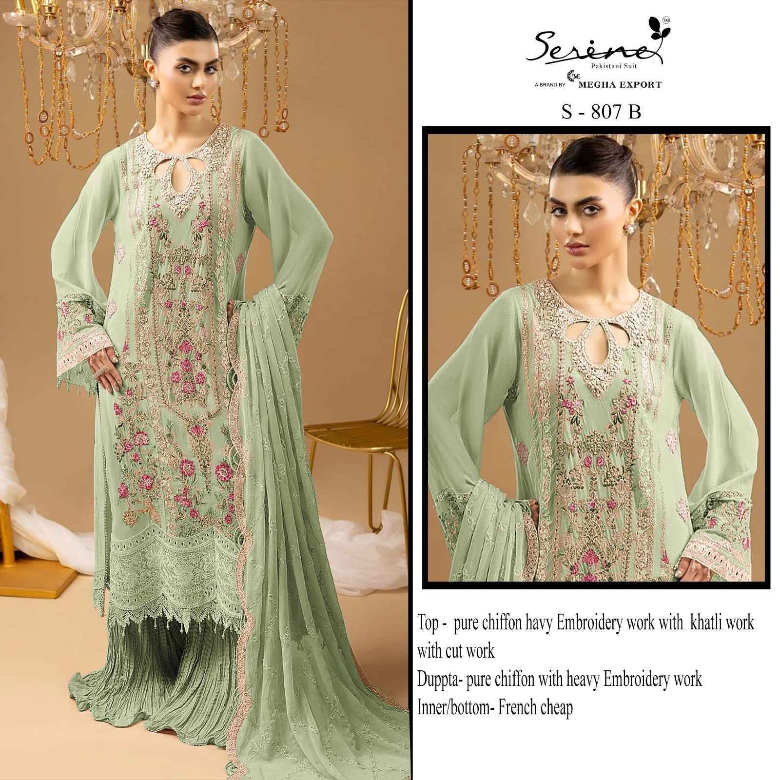 Serine D No S-807 Chiffon Dress Material (4 pcs Catalogue)