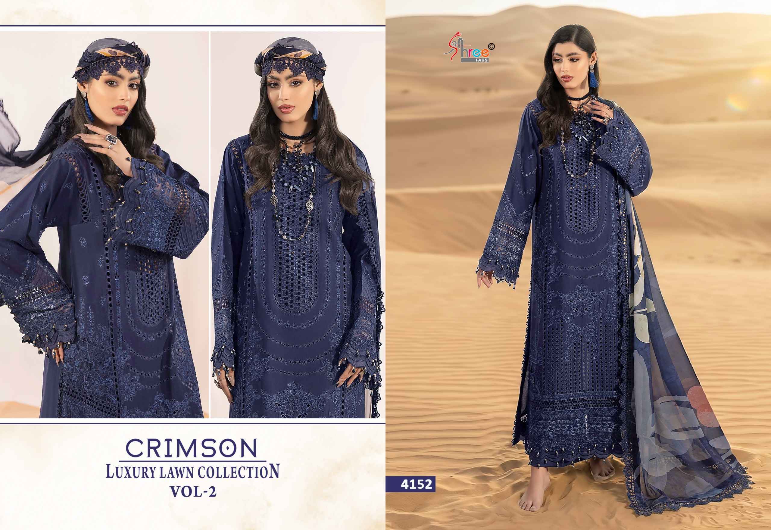 Shree Fabs Crimson Luxury Lawn Collection Vol-2 Cotton Dress Material (5 pcs Catalogue)