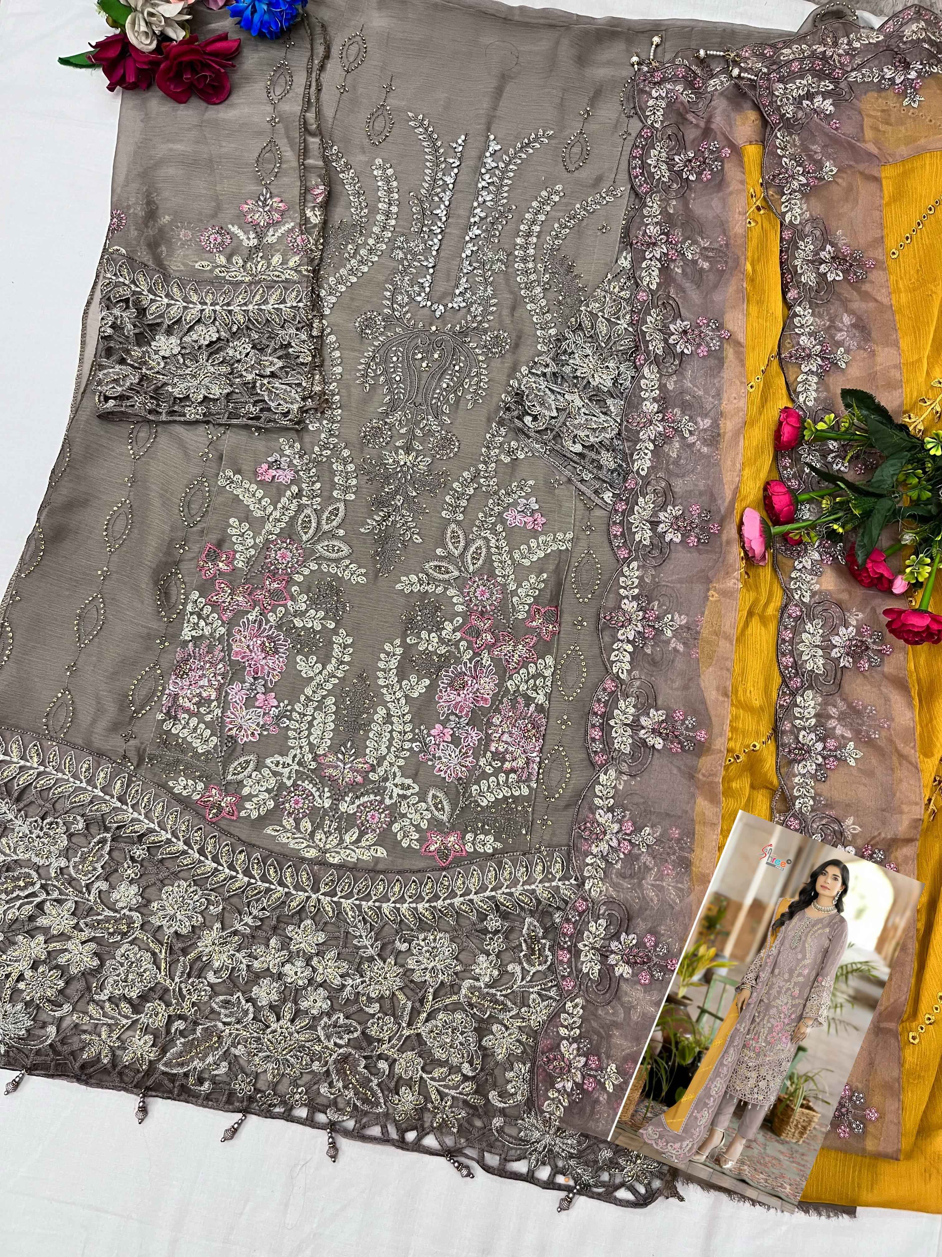 Shree Fabs D No SF-5539 Chiffon Dress Material (4 pcs Catalogue)