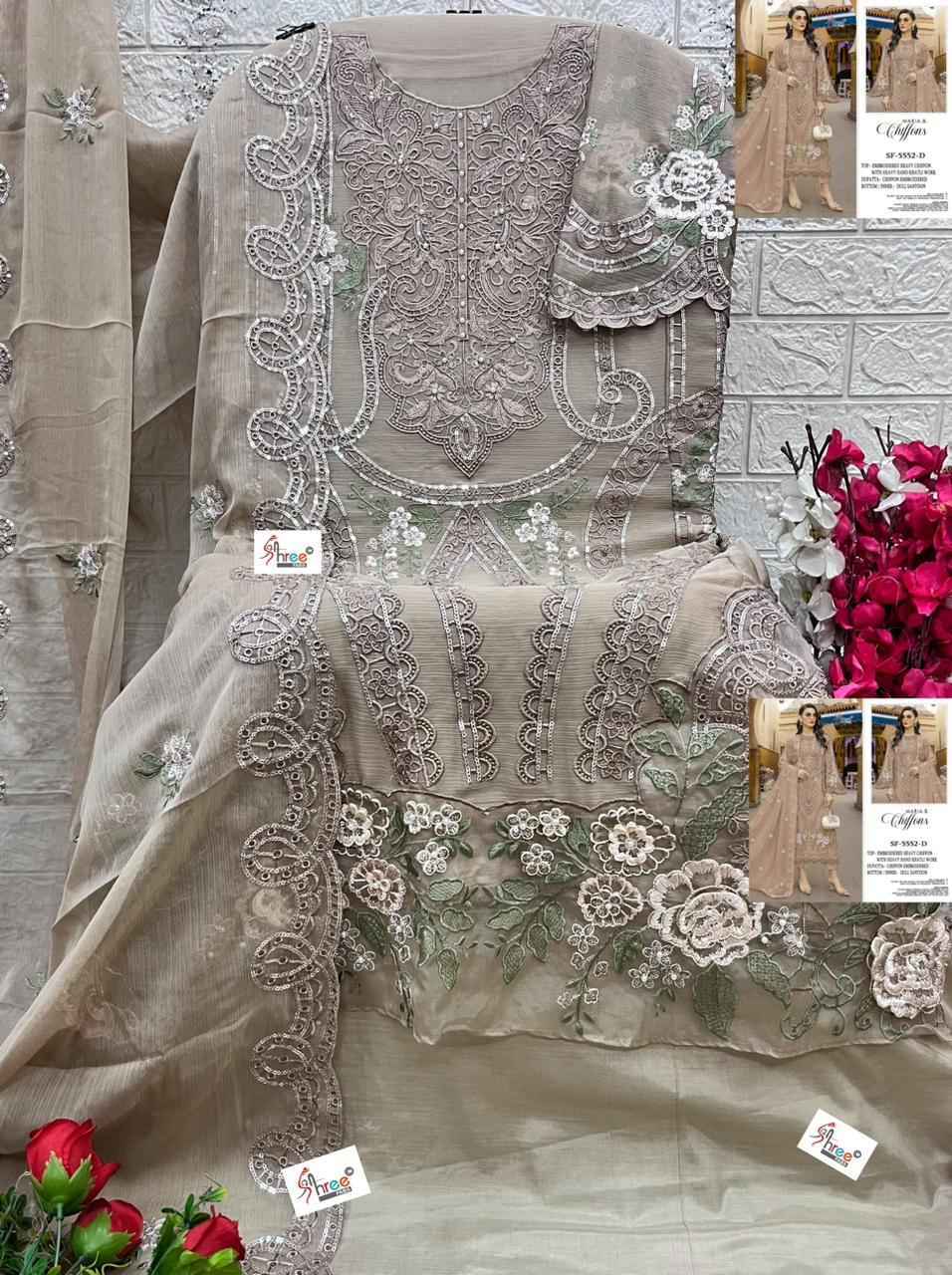 Shree Fabs D No SF-5552 Chiffon Dress Material (4 pcs Catalogue)