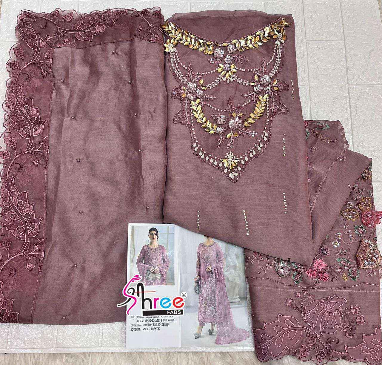 Shree Fabs D No SF-5559 Chiffon Dress Material (4 pcs Catalogue)