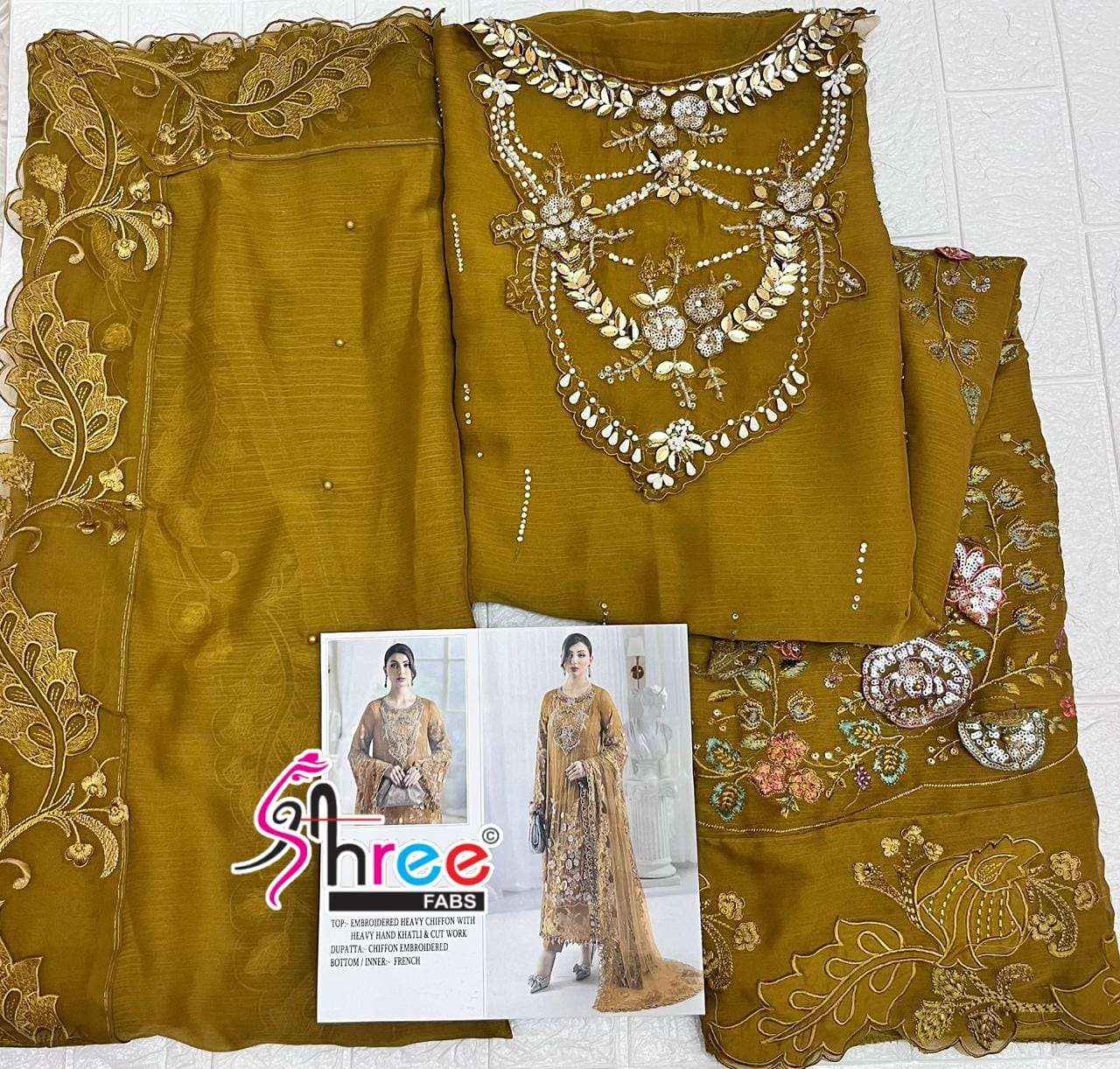 Shree Fabs D No SF-5559 Chiffon Dress Material (4 pcs Catalogue)
