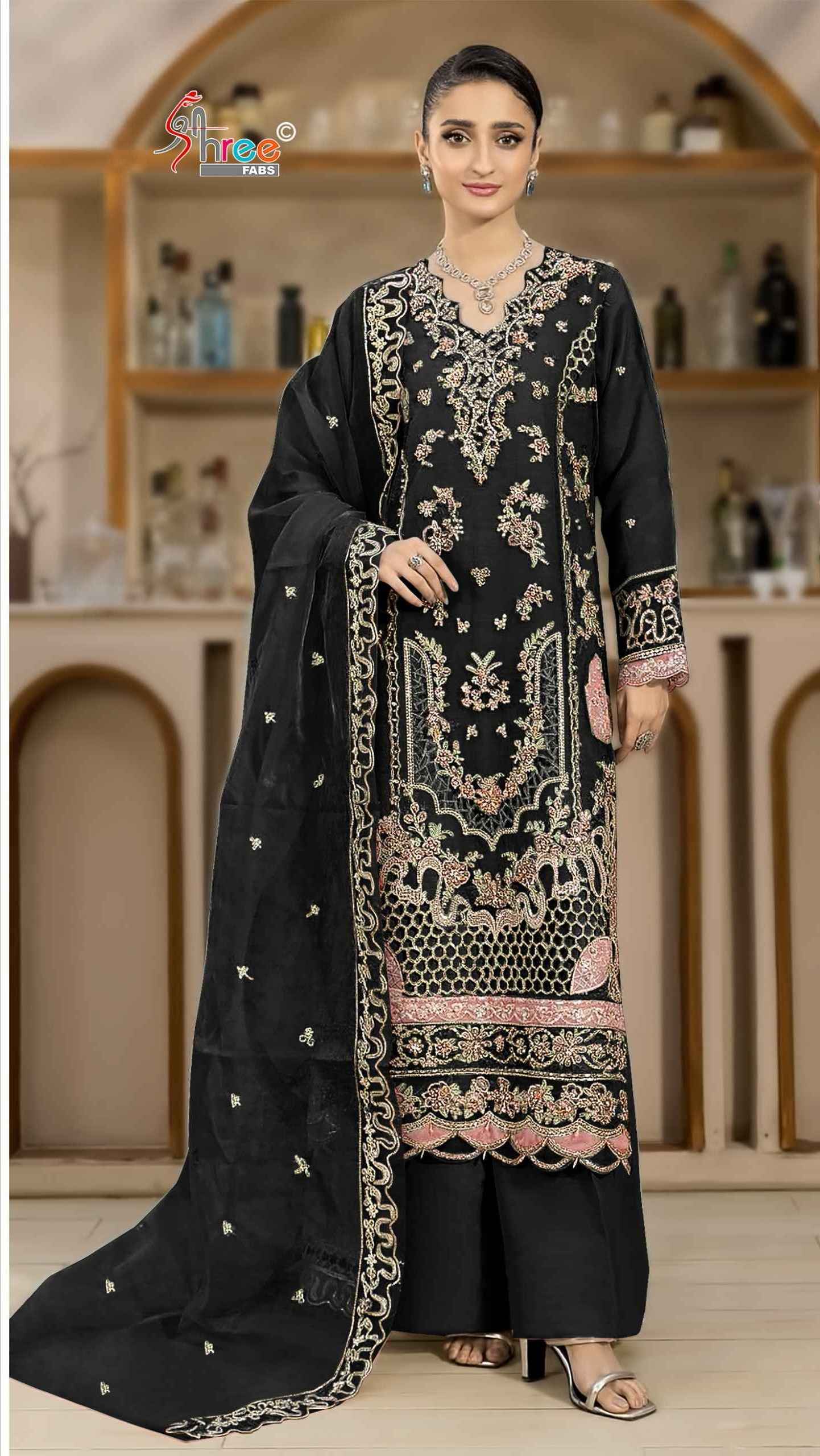 Shree Fabs D No SF-5620 Chiffon Dress Material (4 pcs Catalogue)