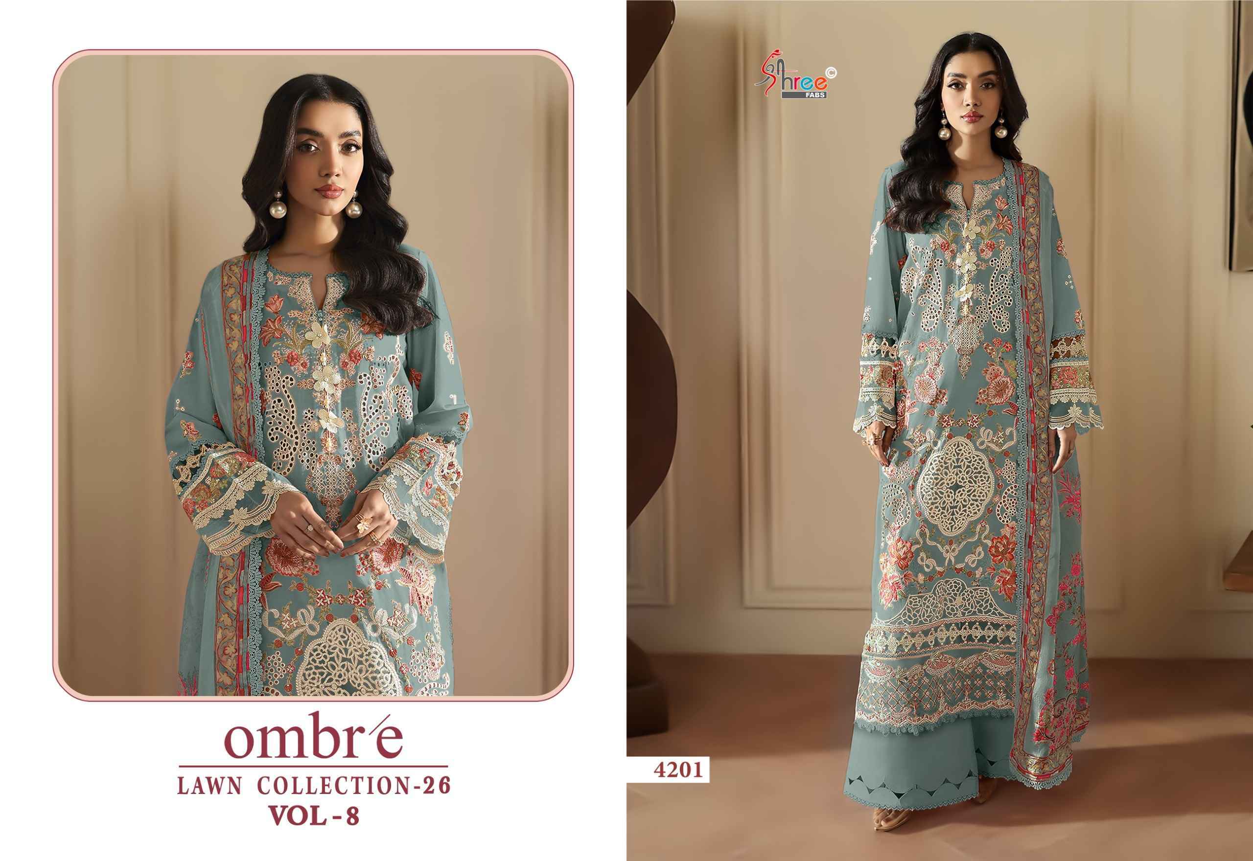 Shree Fabs Ombre Lawn Collection 26 Vol-8 Cotton Dress Material (8 pcs Catalogue)