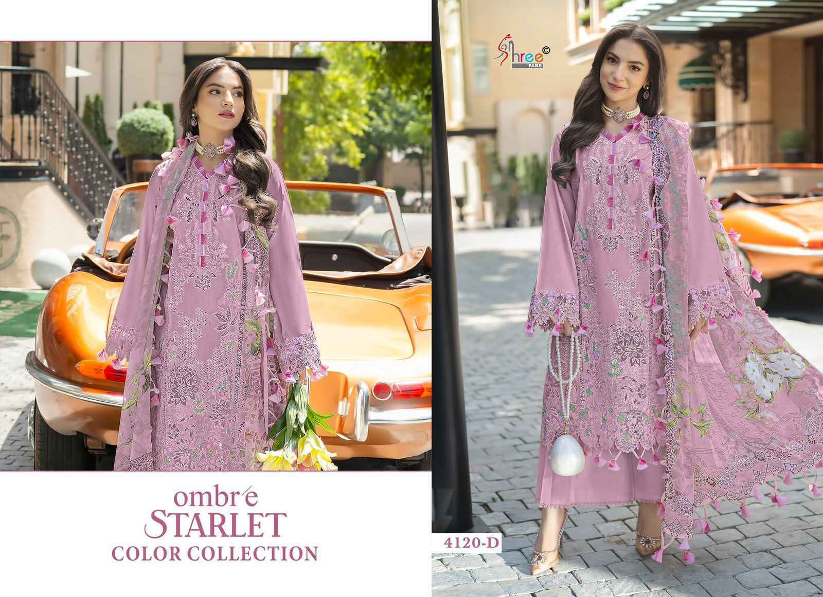 Shree Fabs Ombre Starlet Color Collection Cotton Dress Material (4 pcs Catalogue)