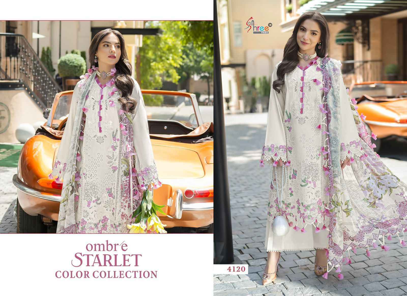 Shree Fabs Ombre Starlet Color Collection Cotton Dress Material (4 pcs Catalogue)