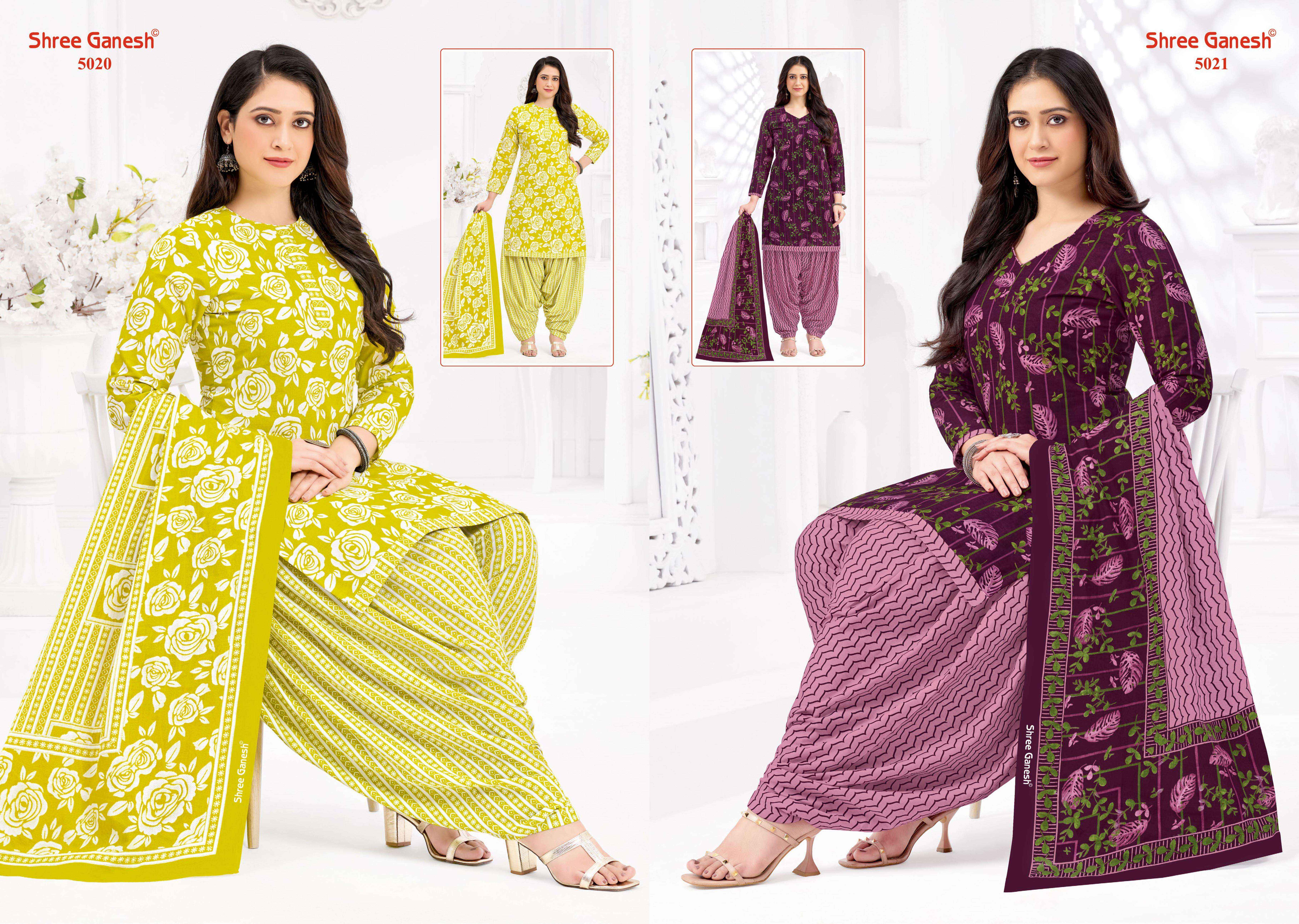 Shree Ganesh Hansika Vol-30 Patiyala Special Cotton Dress Material (20 pcs Catalogue)