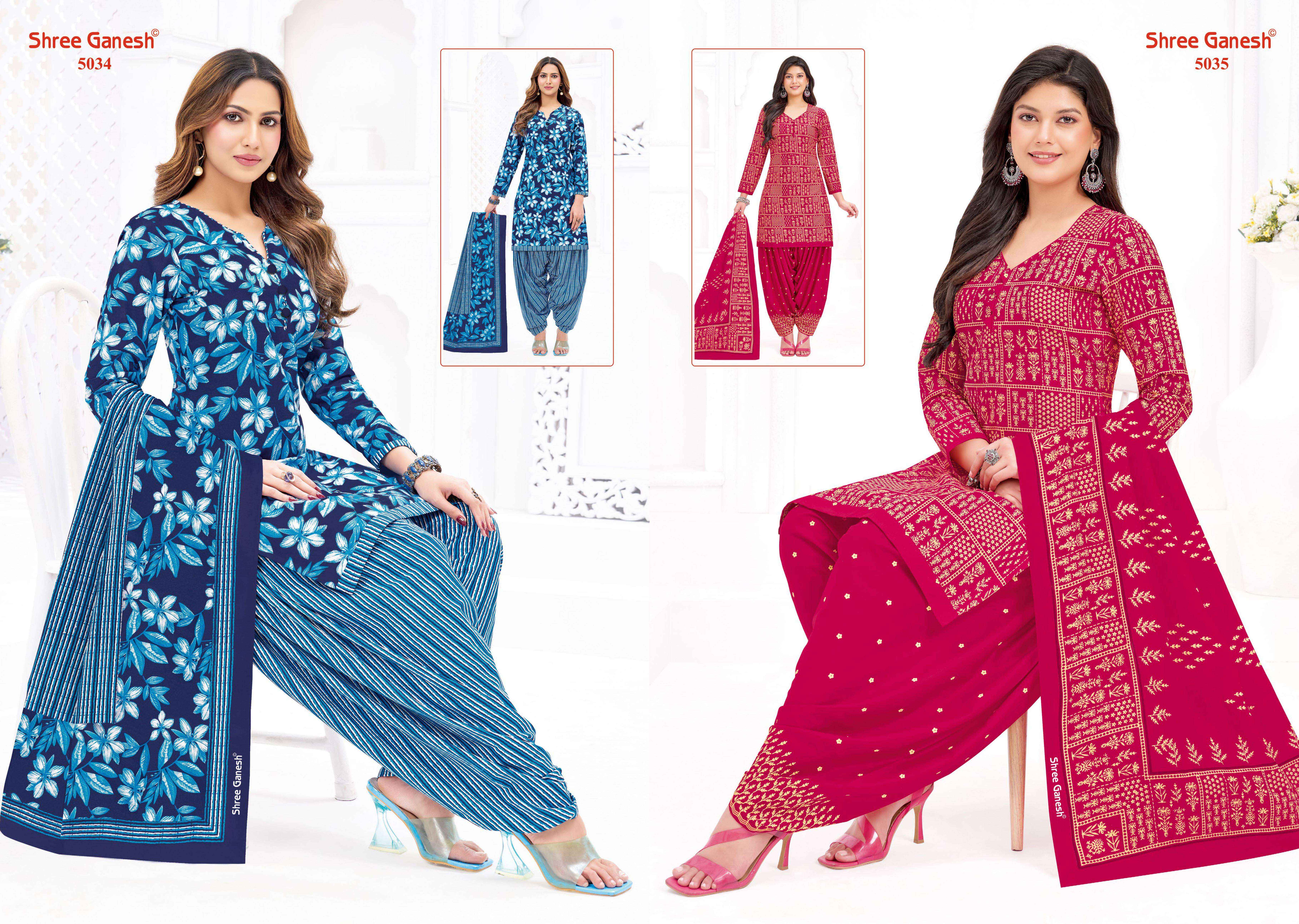 Shree Ganesh Hansika Vol-30 Patiyala Special Cotton Dress Material (20 pcs Catalogue)