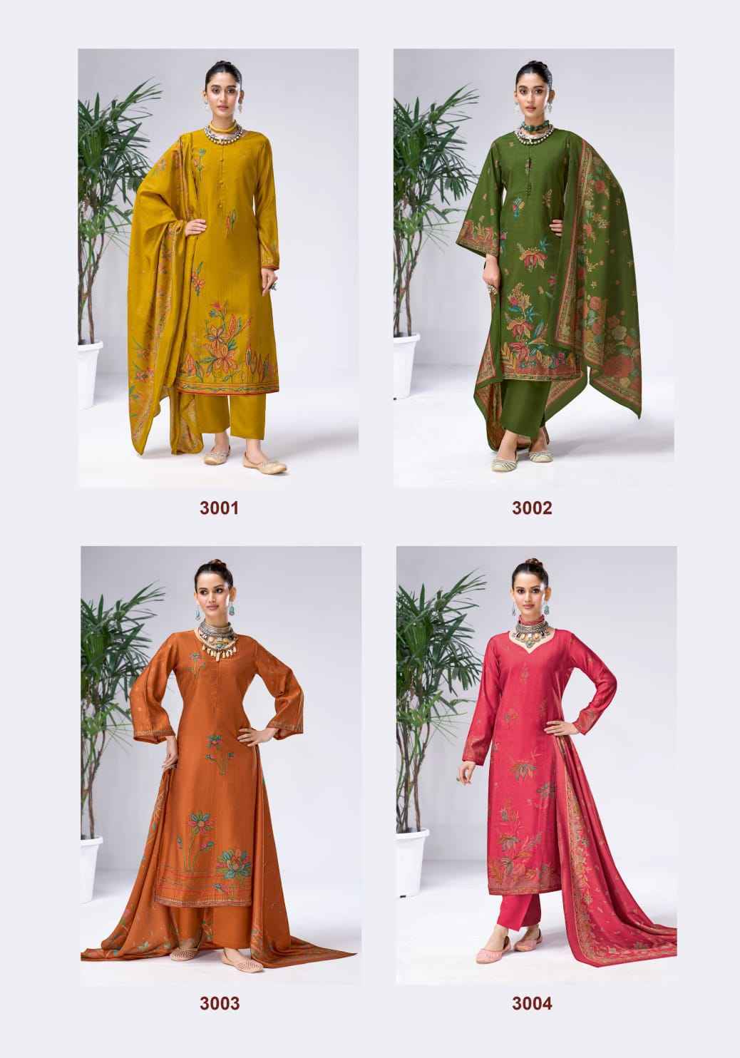 Suryajyoti Chikiri Vol-3 Roman Silk Dress Material (6 Pcs Catalouge)
