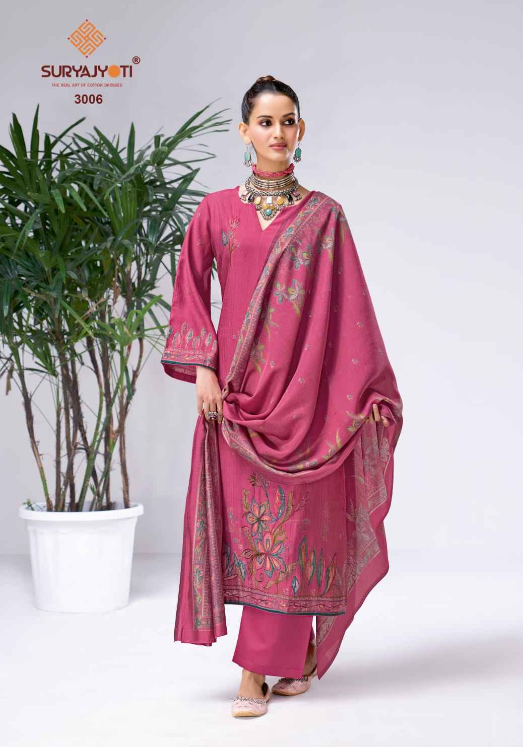 Suryajyoti Chikiri Vol-3 Roman Silk Dress Material (6 Pcs Catalouge)