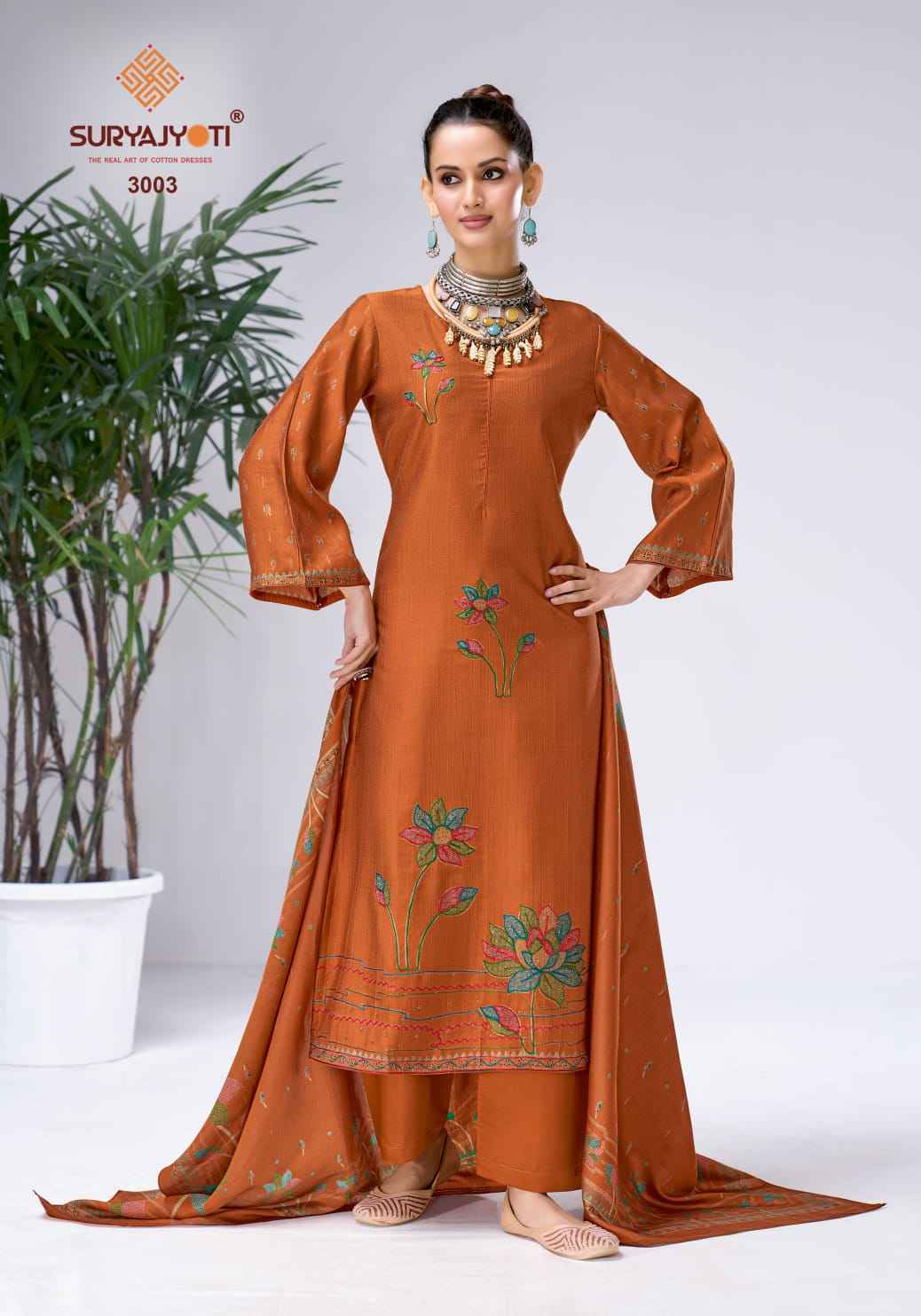 Suryajyoti Chikiri Vol-3 Roman Silk Dress Material (6 Pcs Catalouge)