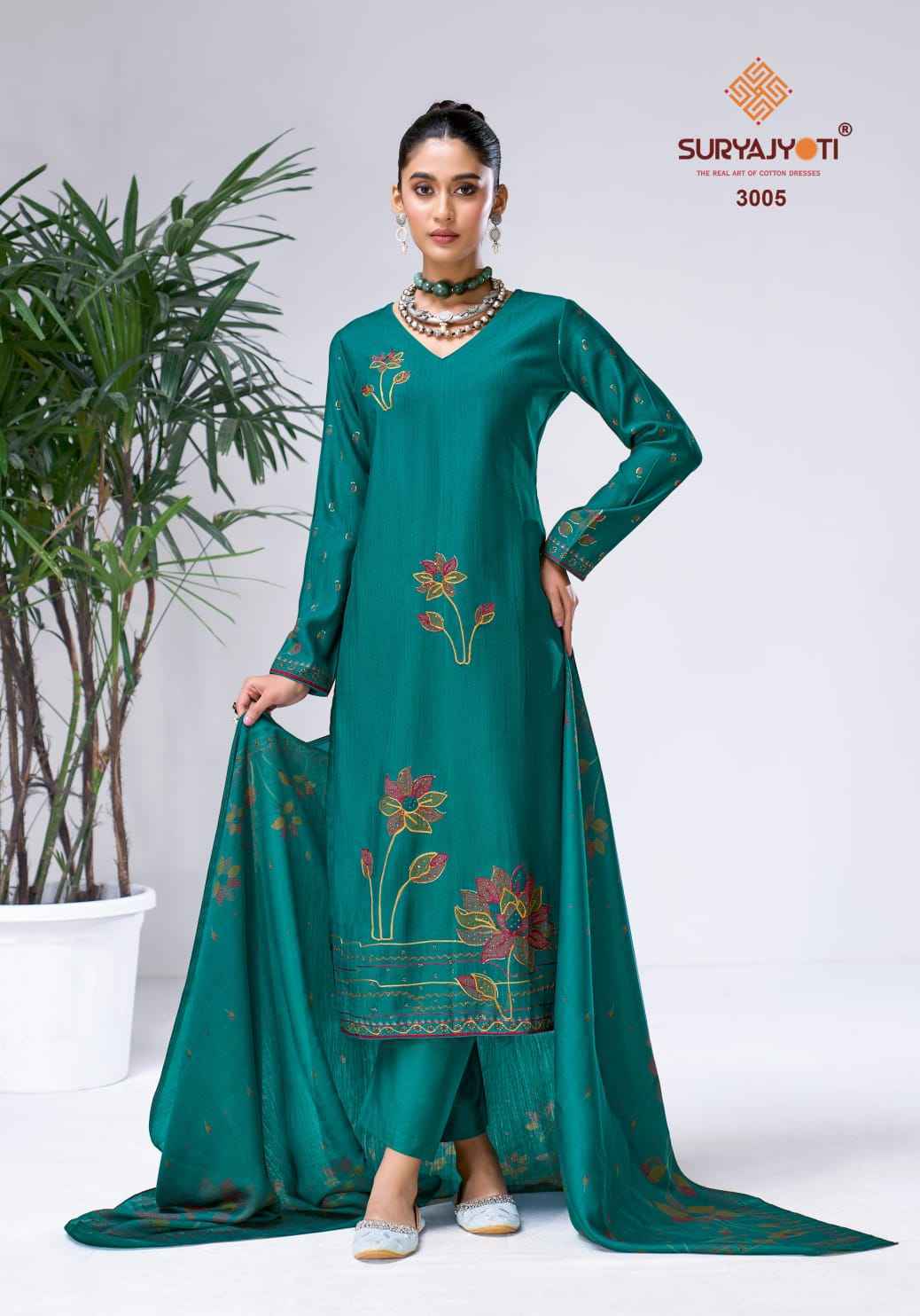 Suryajyoti Chikiri Vol-3 Roman Silk Dress Material (6 Pcs Catalouge)