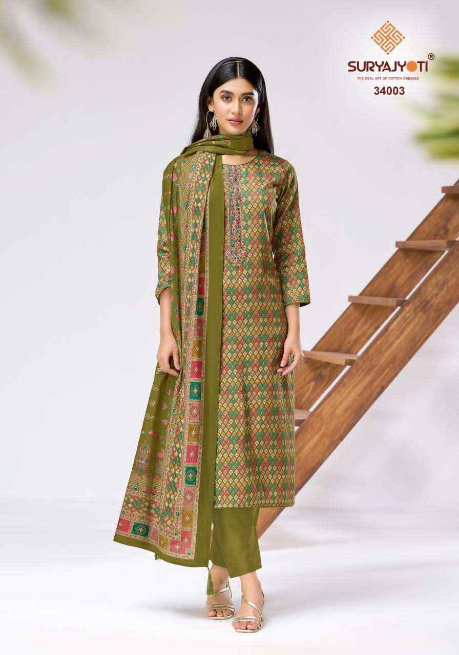 Suryajyoti Kalki Vol-34 Jam Satin Dress Material (8 Pcs Catalouge)