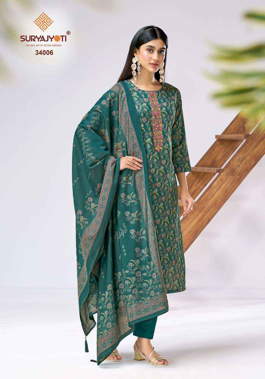 Suryajyoti Kalki Vol-34 Jam Satin Dress Material (8 Pcs Catalouge)