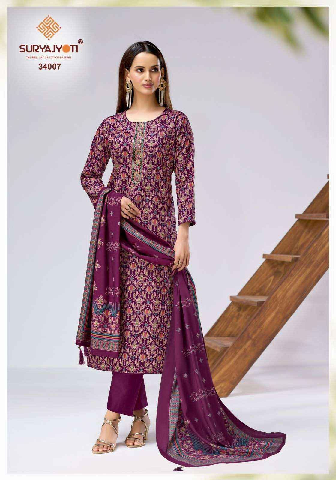Suryajyoti Kalki Vol-34 Jam Satin Dress Material (8 Pcs Catalouge)