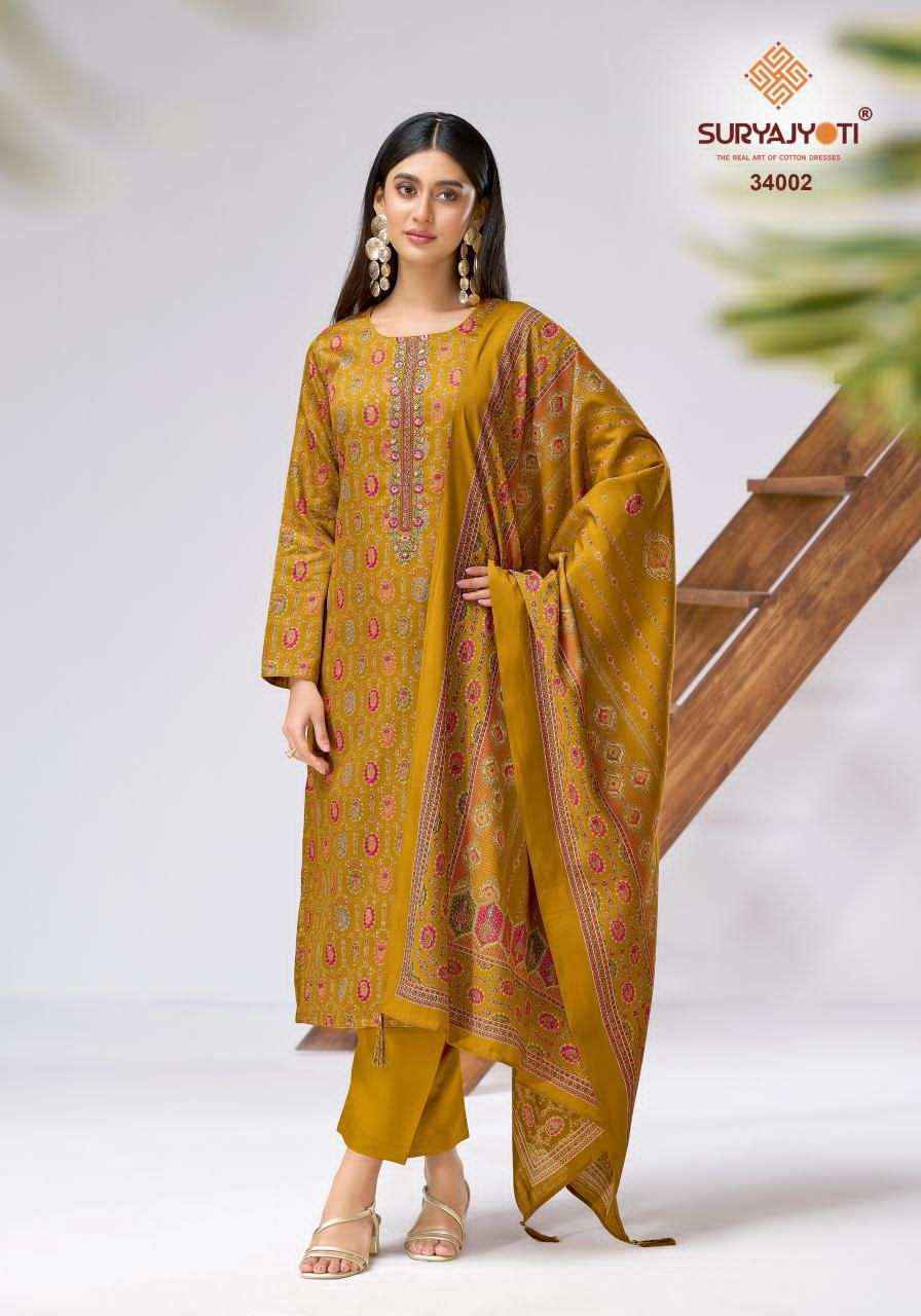 Suryajyoti Kalki Vol-34 Jam Satin Dress Material (8 Pcs Catalouge)